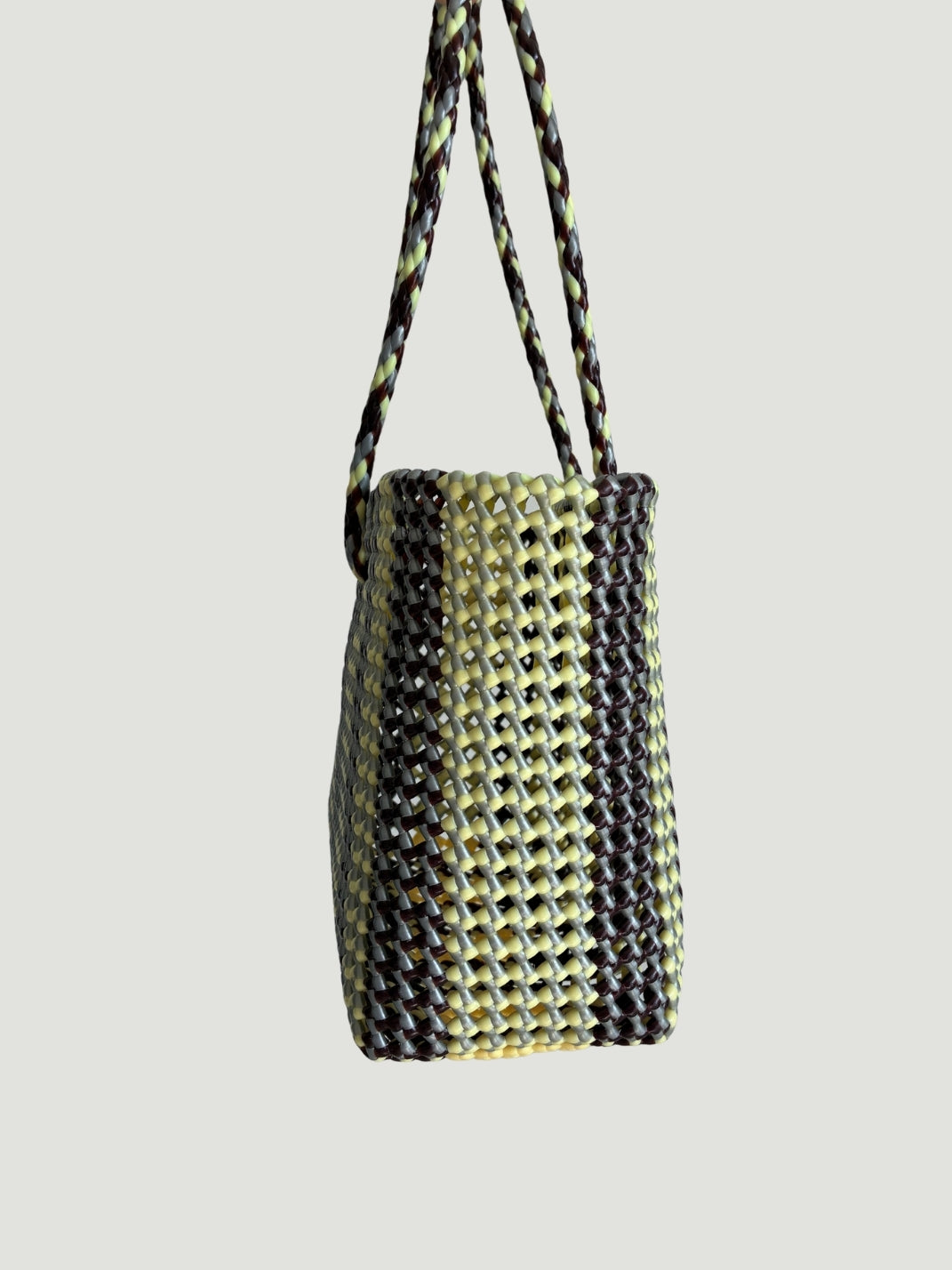 N°292M - HAND-WOVEN BASKET BAG - MEDIUM - multicolor