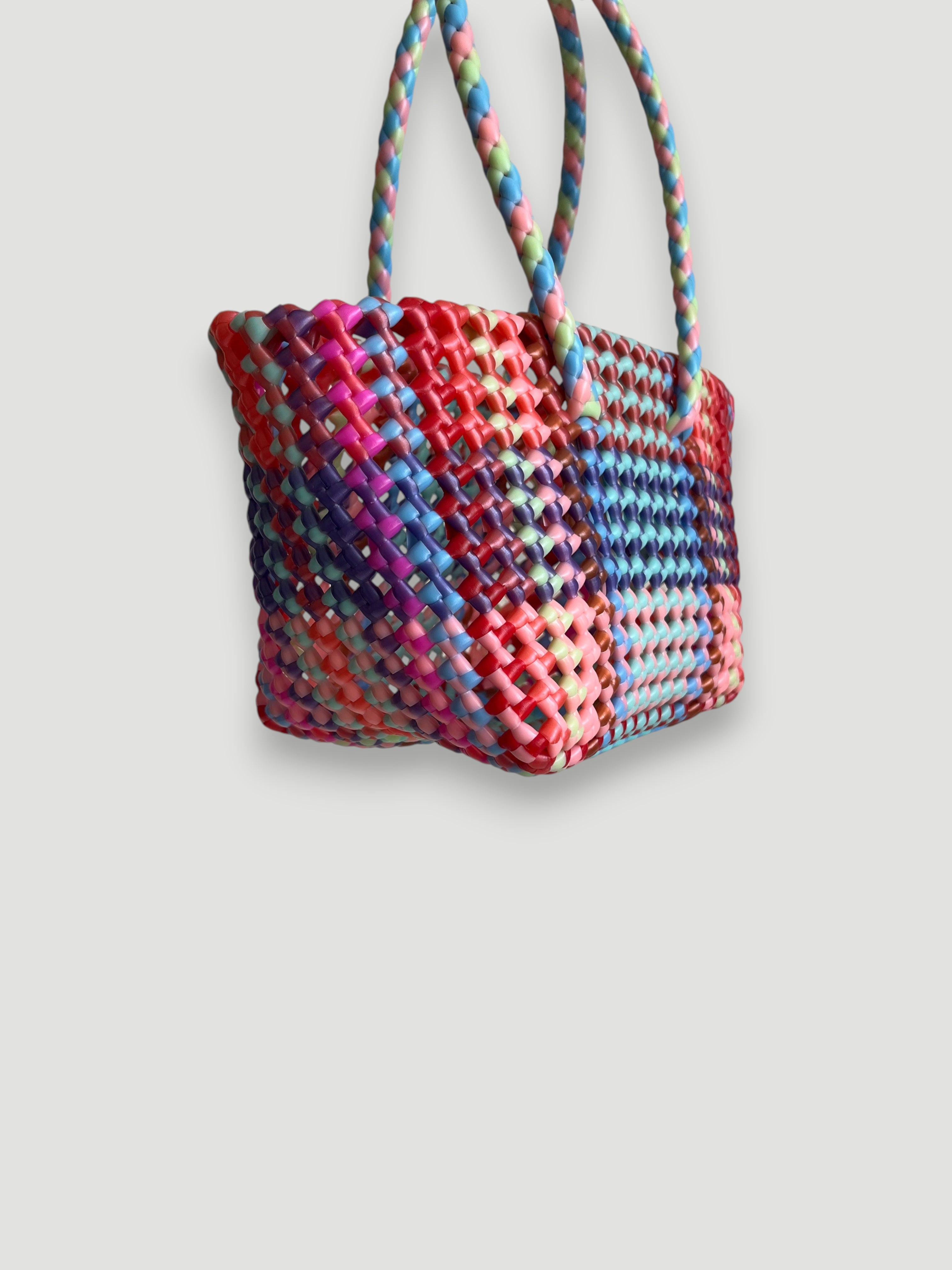 No. 100XS - HAND-WOVEN BASKET BAG - MINI - multicolored