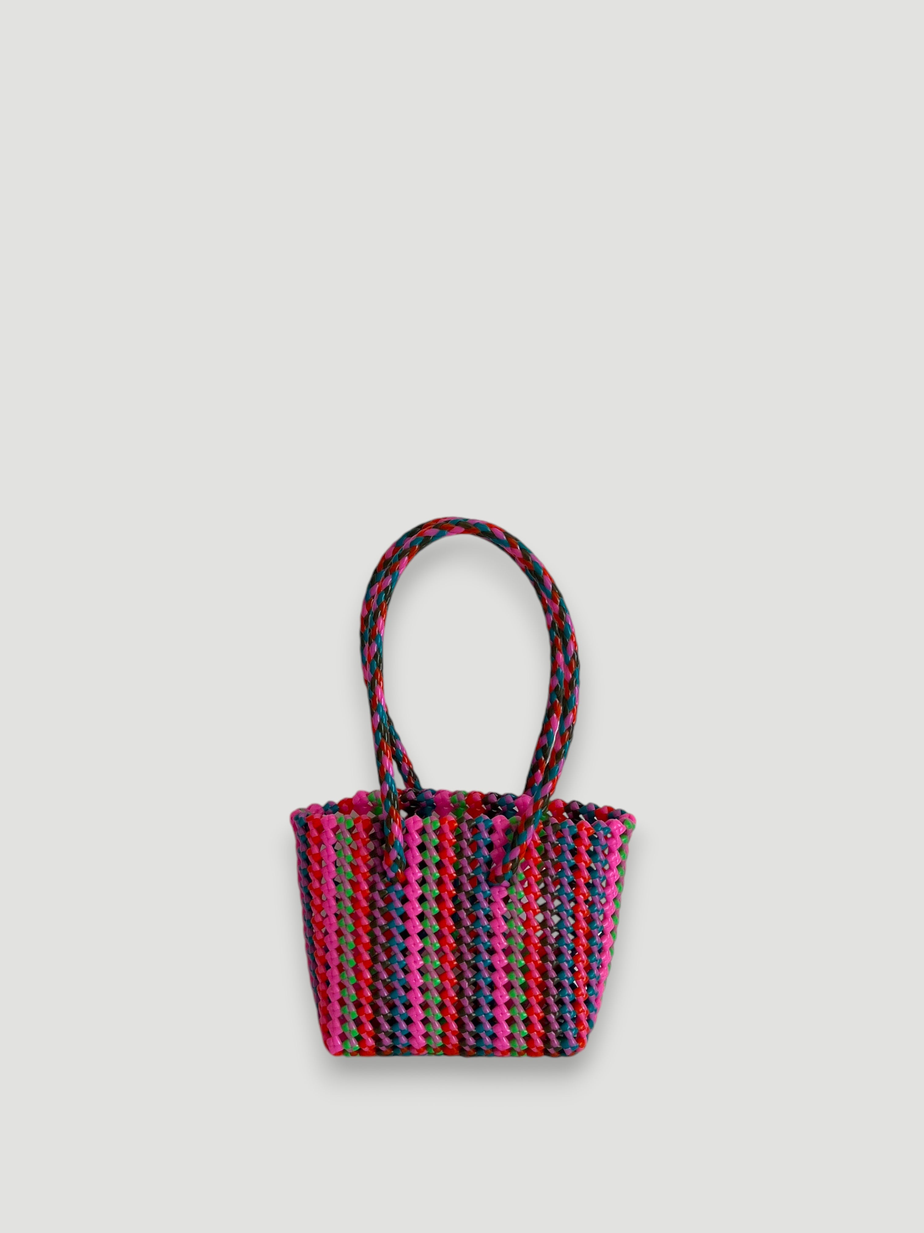 No. 504XS - Hand-woven basket bag - mini - multicolours