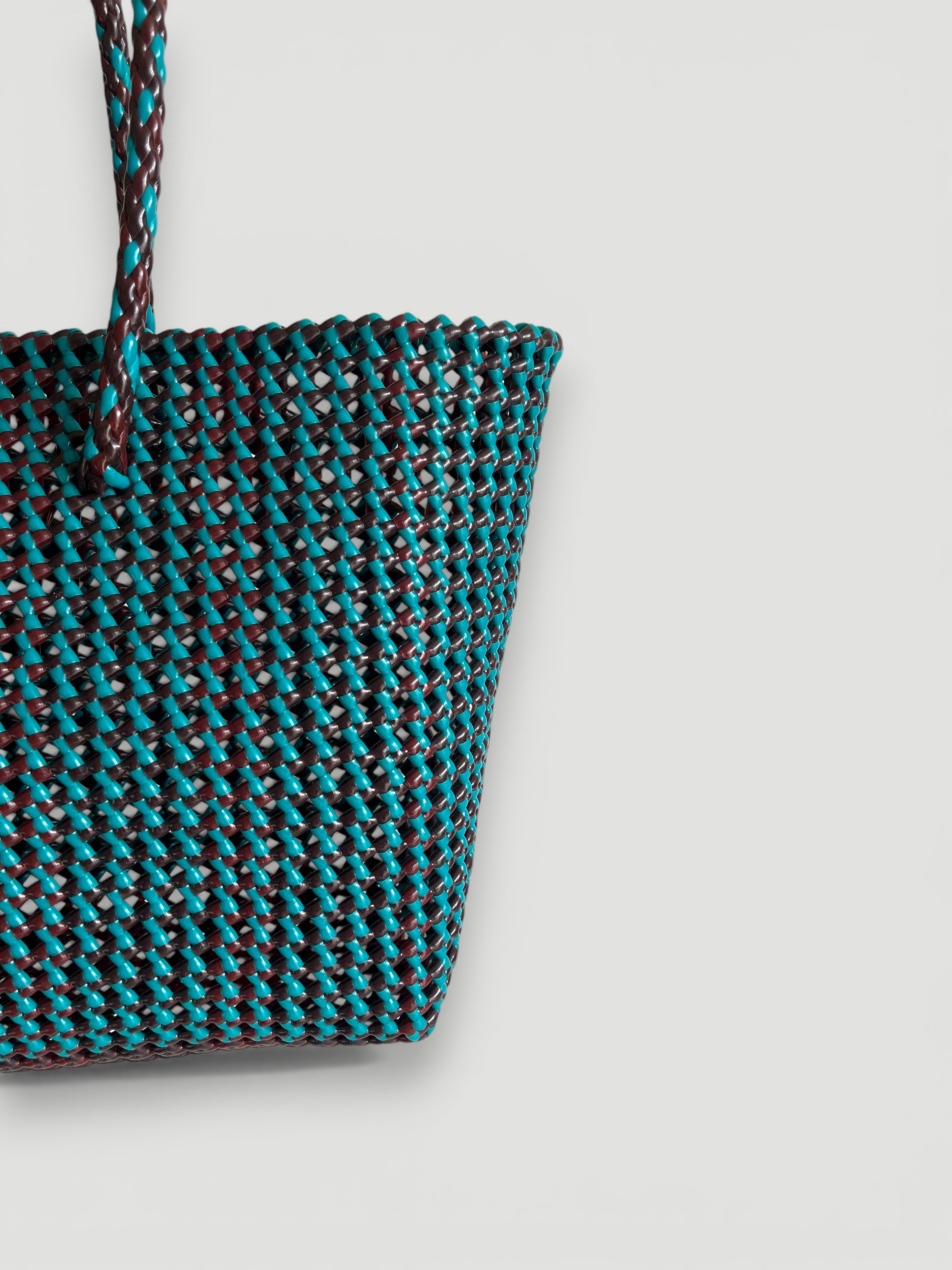 No. 306L - Hand-woven basket bag - large - multicoloured