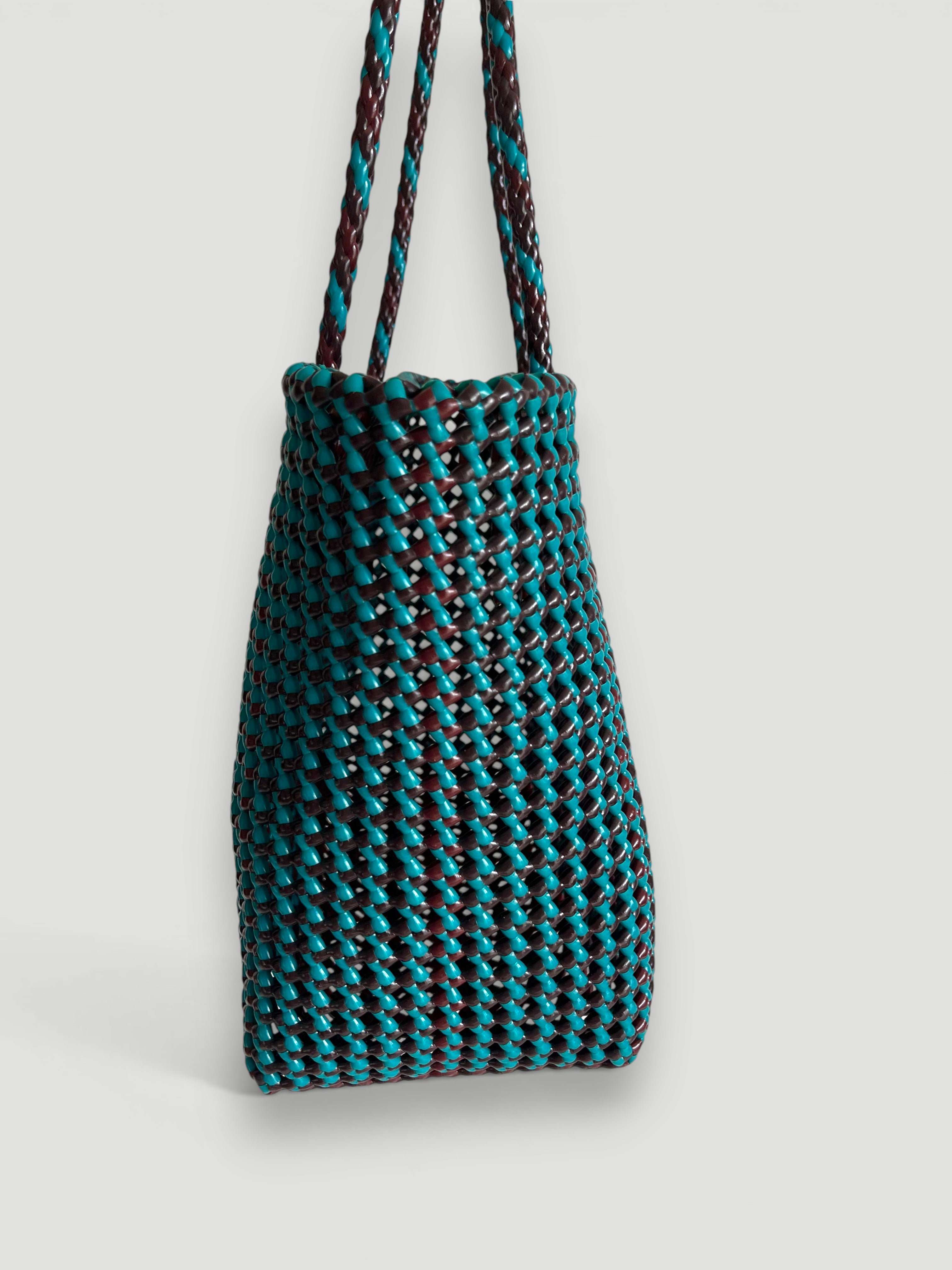 No. 306L - Hand-woven basket bag - large - multicoloured