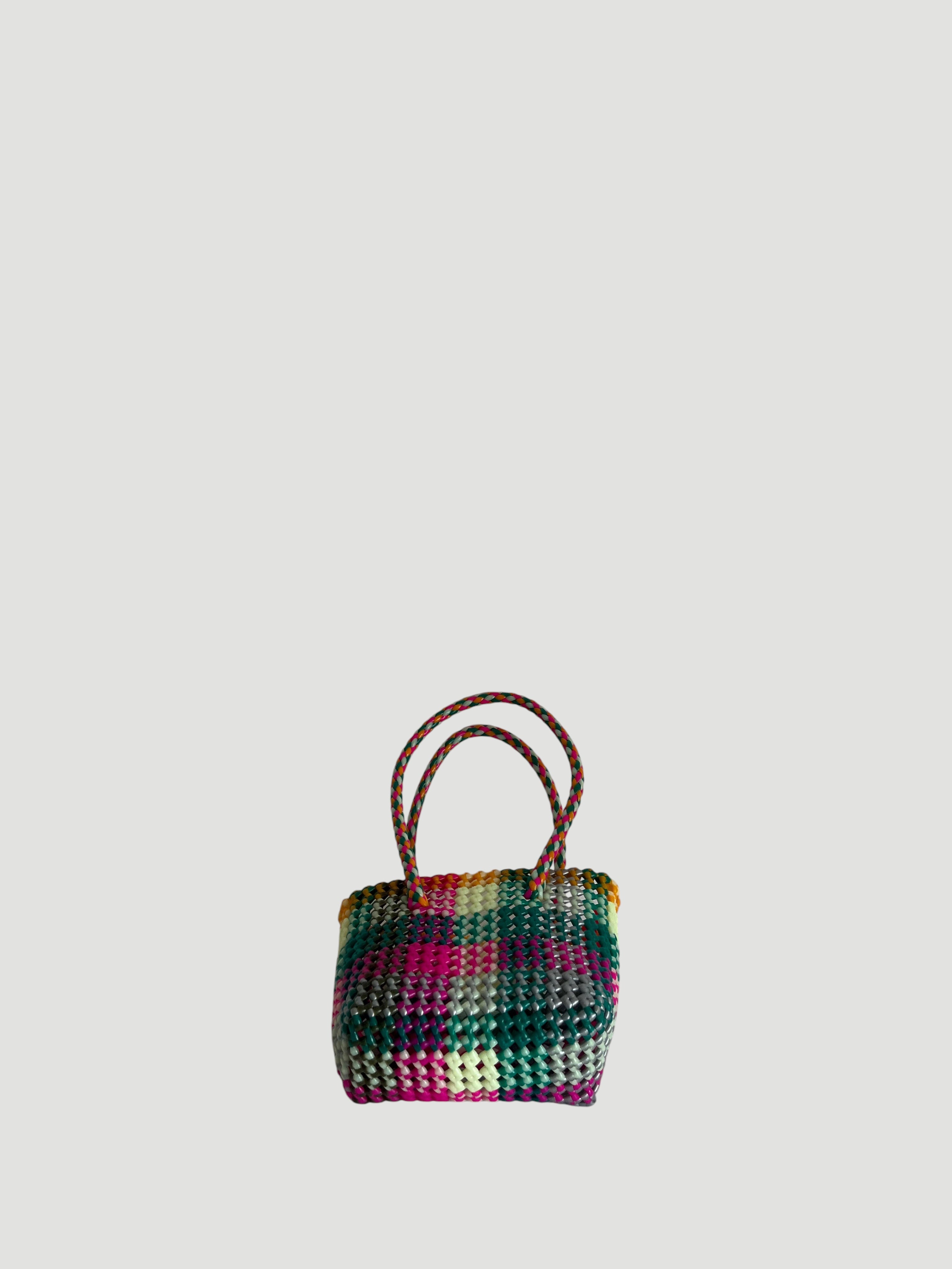 N°515XS - HAND-WOVEN BASKET BAG - MINI - multicolor