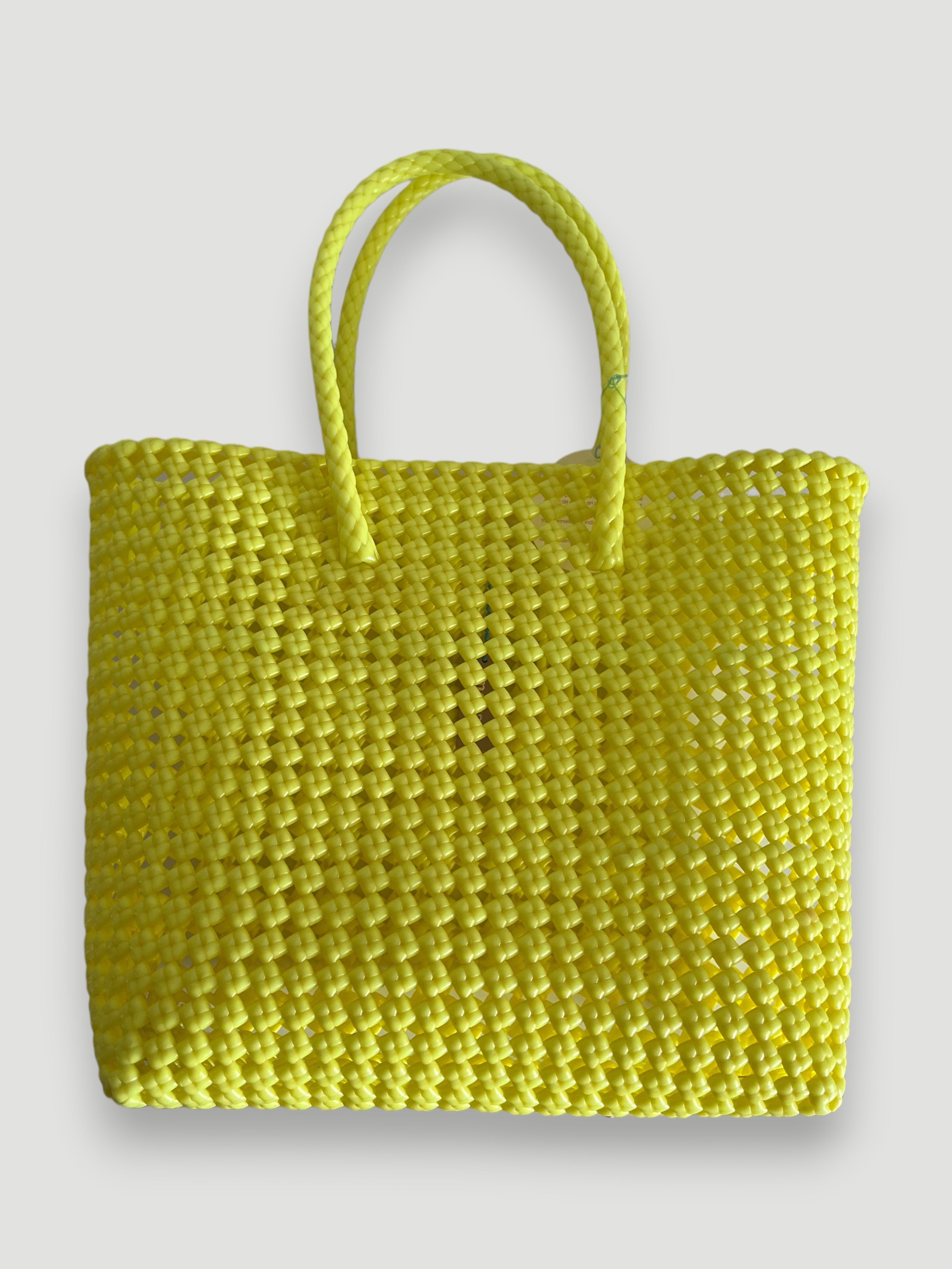 No. 40M - ARCHIVE BASKET BAG - MEDIUM - fluorescent yellow