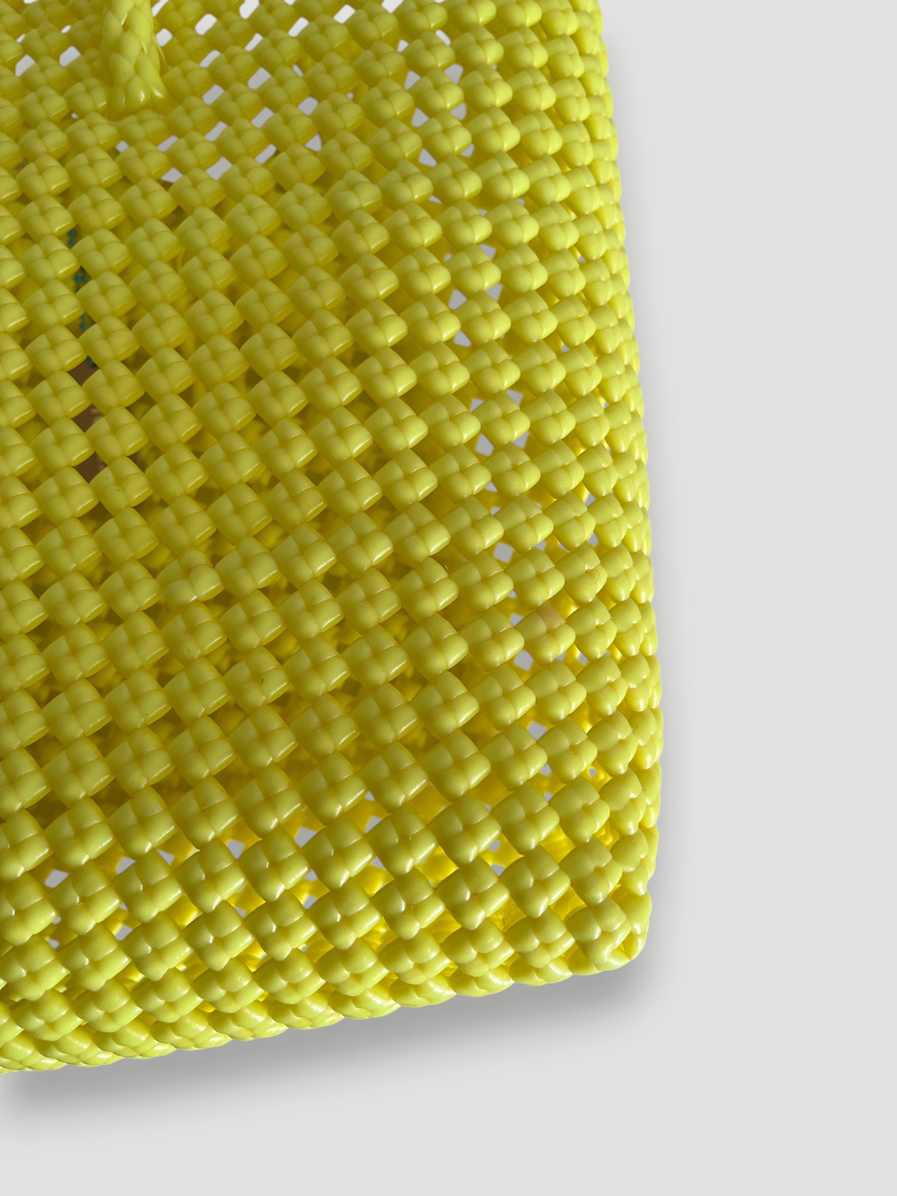 No. 40M - ARCHIVE BASKET BAG - MEDIUM - fluorescent yellow
