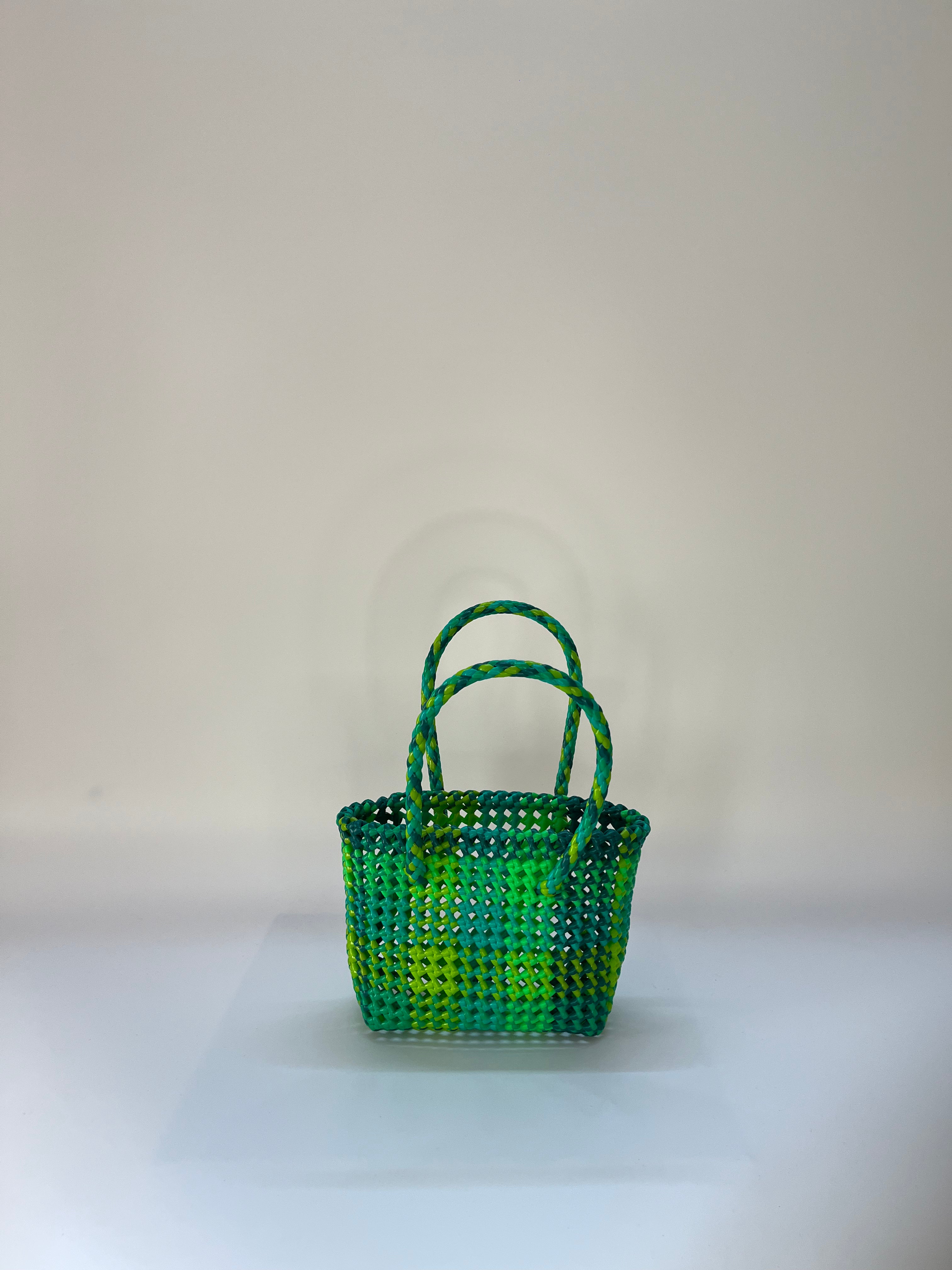 No. 142XS - Hand-braided basket bag - mini - multicolours