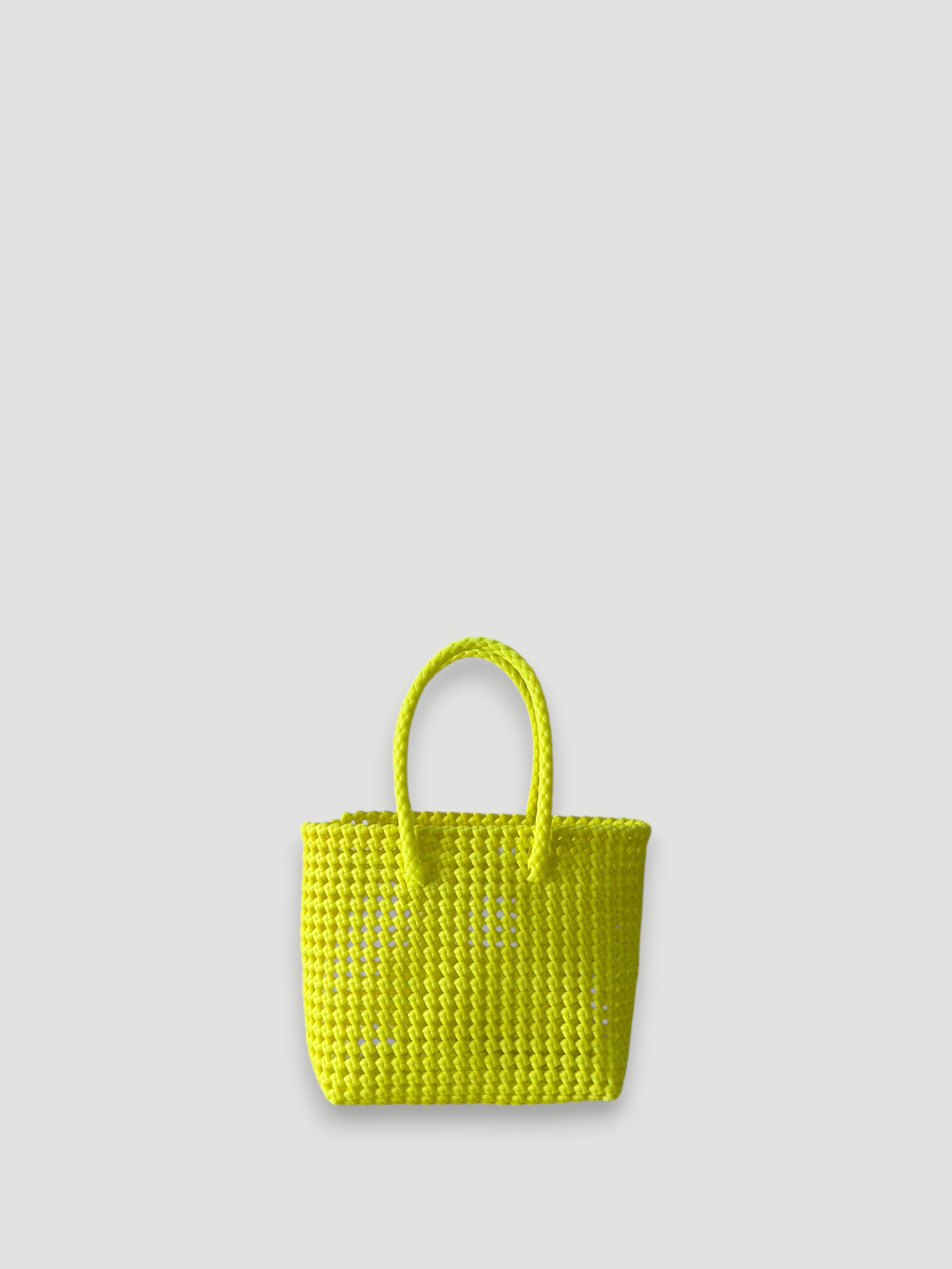 N°40S - SAC PANIER ARCHIVES - PETIT - jaune fluo