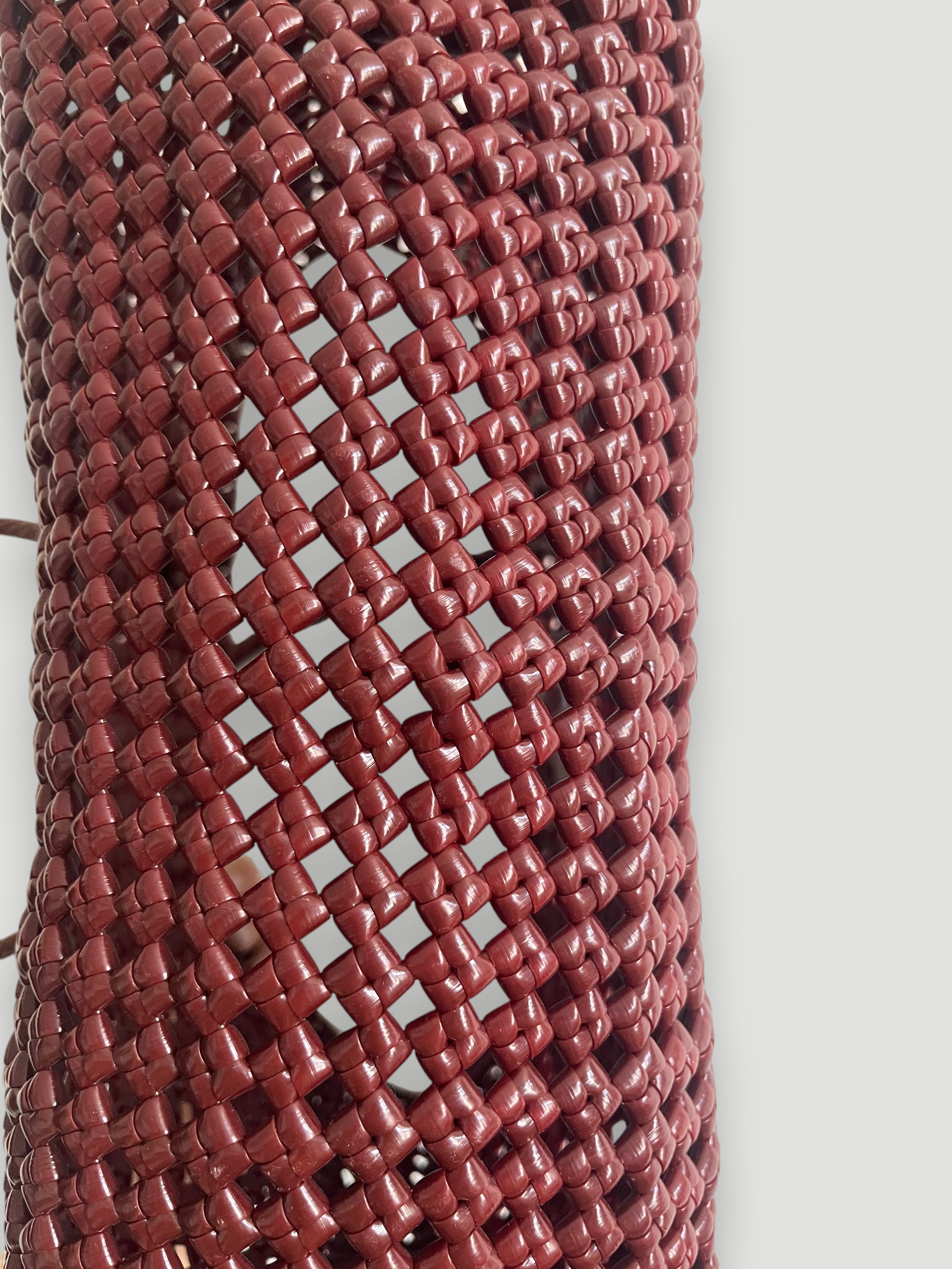 No. 257M - IMPERFECT BASKET BAG - MEDIUM - burgundy