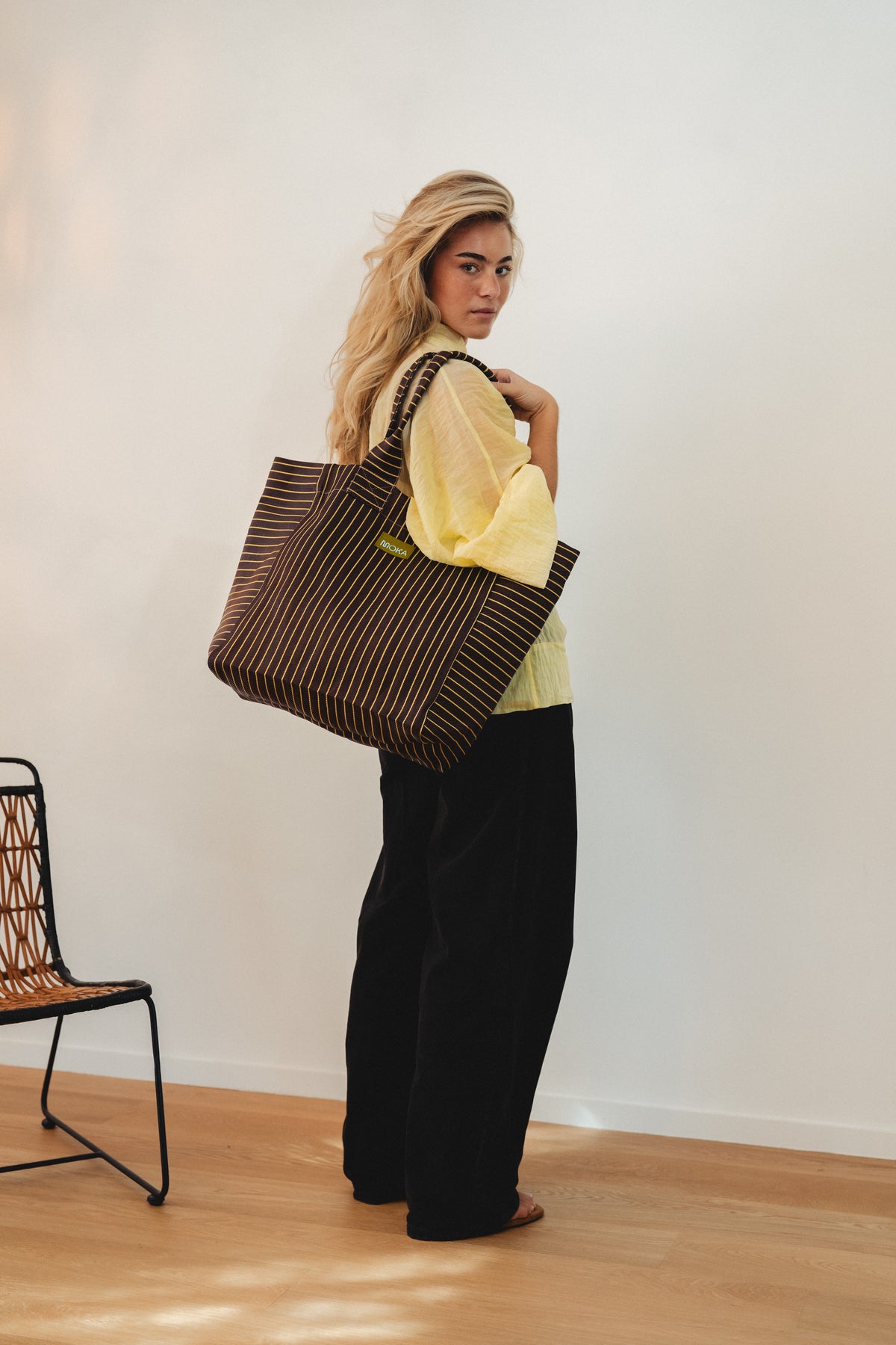 Maxi tote bag - ESPRESSO