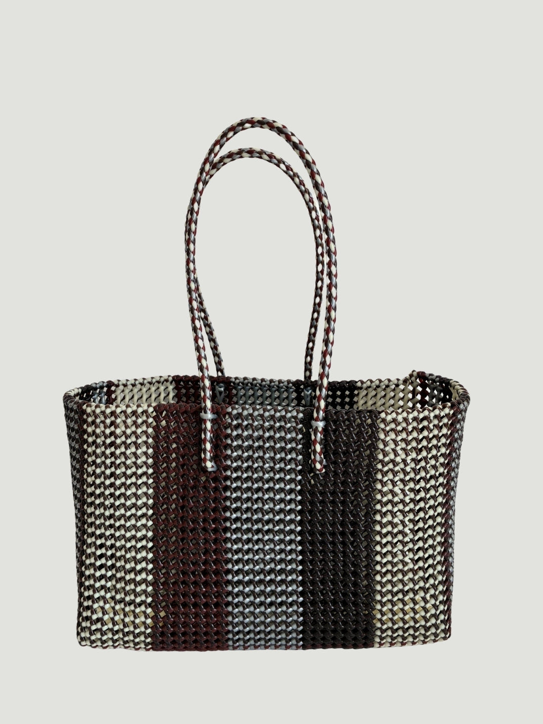 No. 302XL - HAND-WOVEN BASKET TOTE - MAXI - multicolored