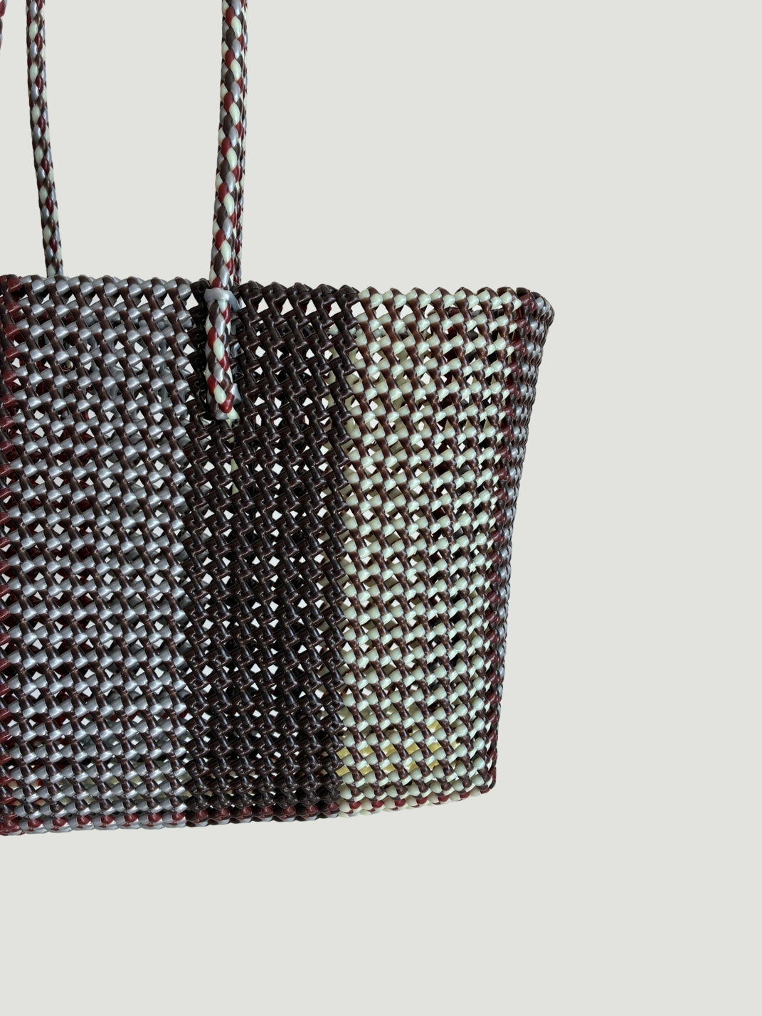 No. 302XL - HAND-WOVEN BASKET TOTE - MAXI - multicolored