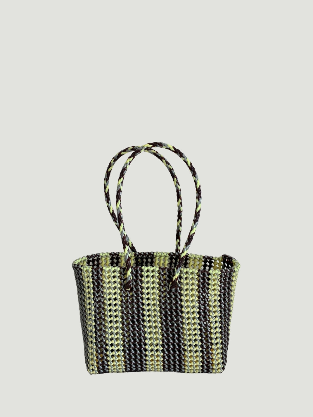 N°292M - HAND-WOVEN BASKET BAG - MEDIUM - multicolor