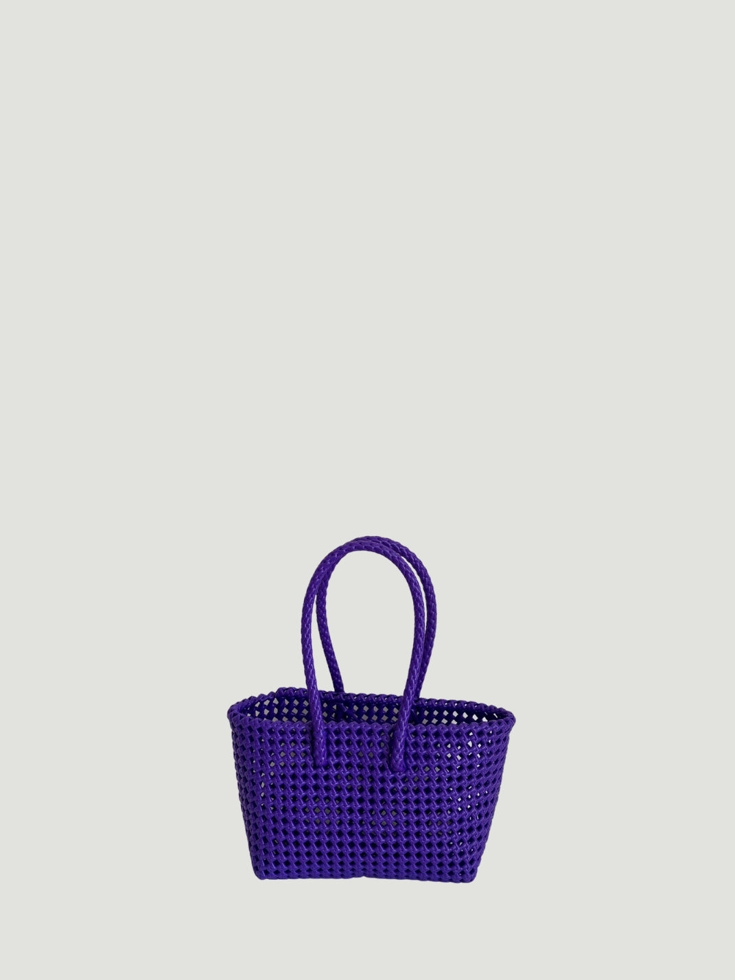 N°44S bis - SAC PANIER TRESSÉ MAIN - PETIT - violet