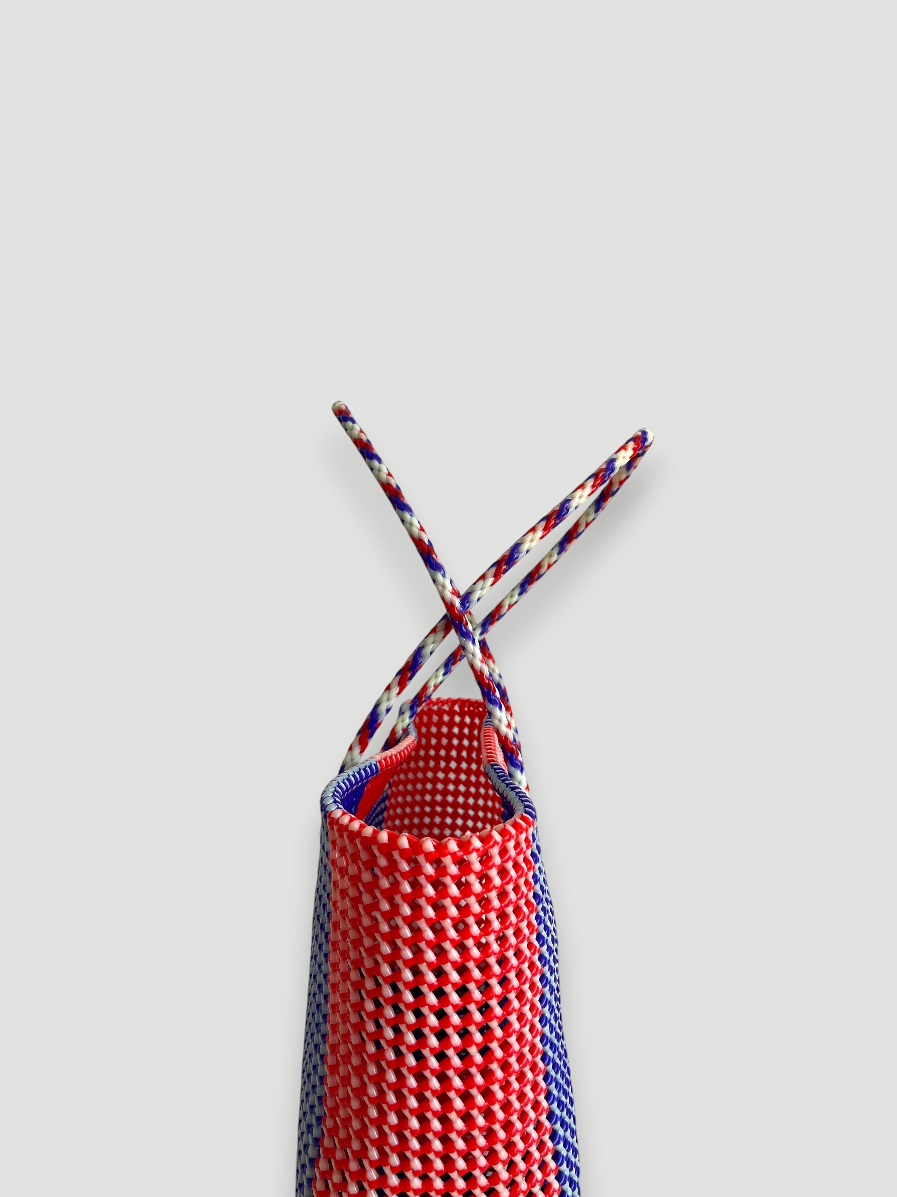 N°415XL - SAC PANIER TRESSÉ MAIN - MAXI - multicolors