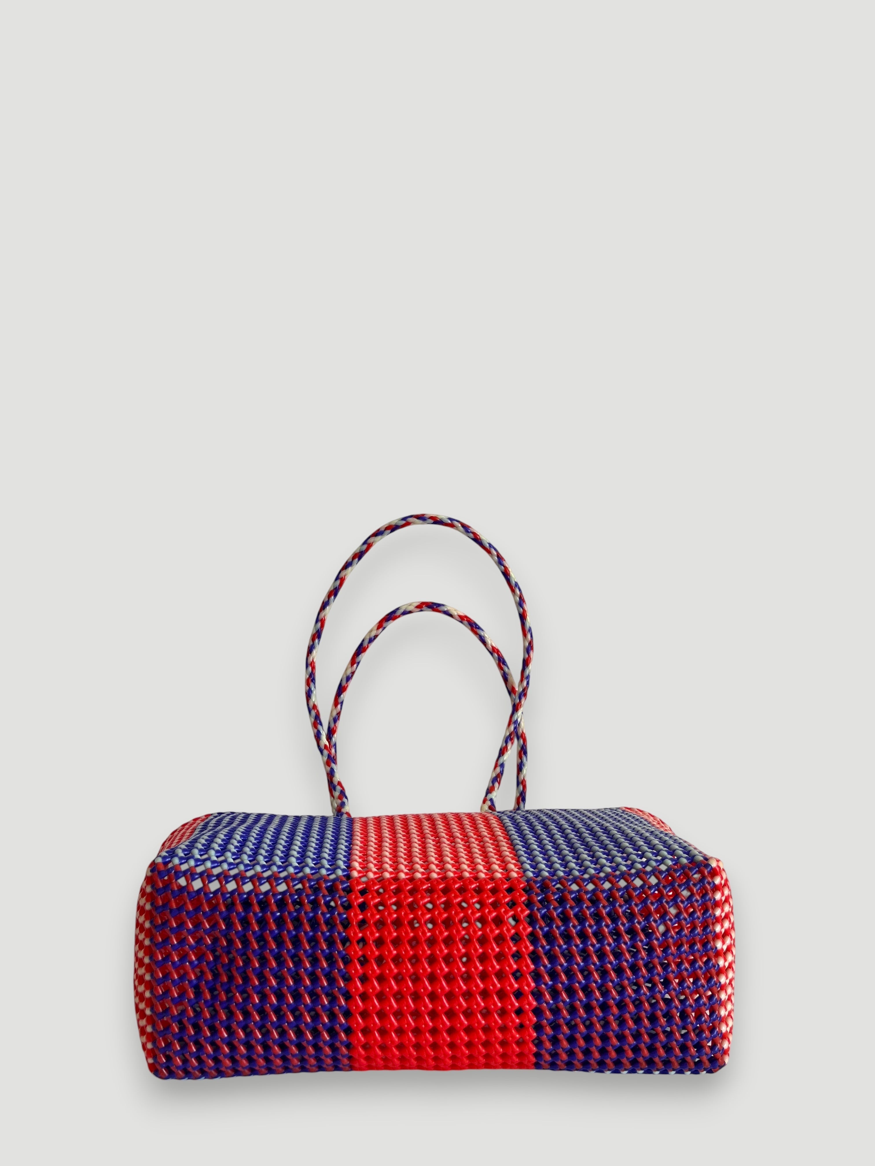 N°415XL - SAC PANIER TRESSÉ MAIN - MAXI - multicolors