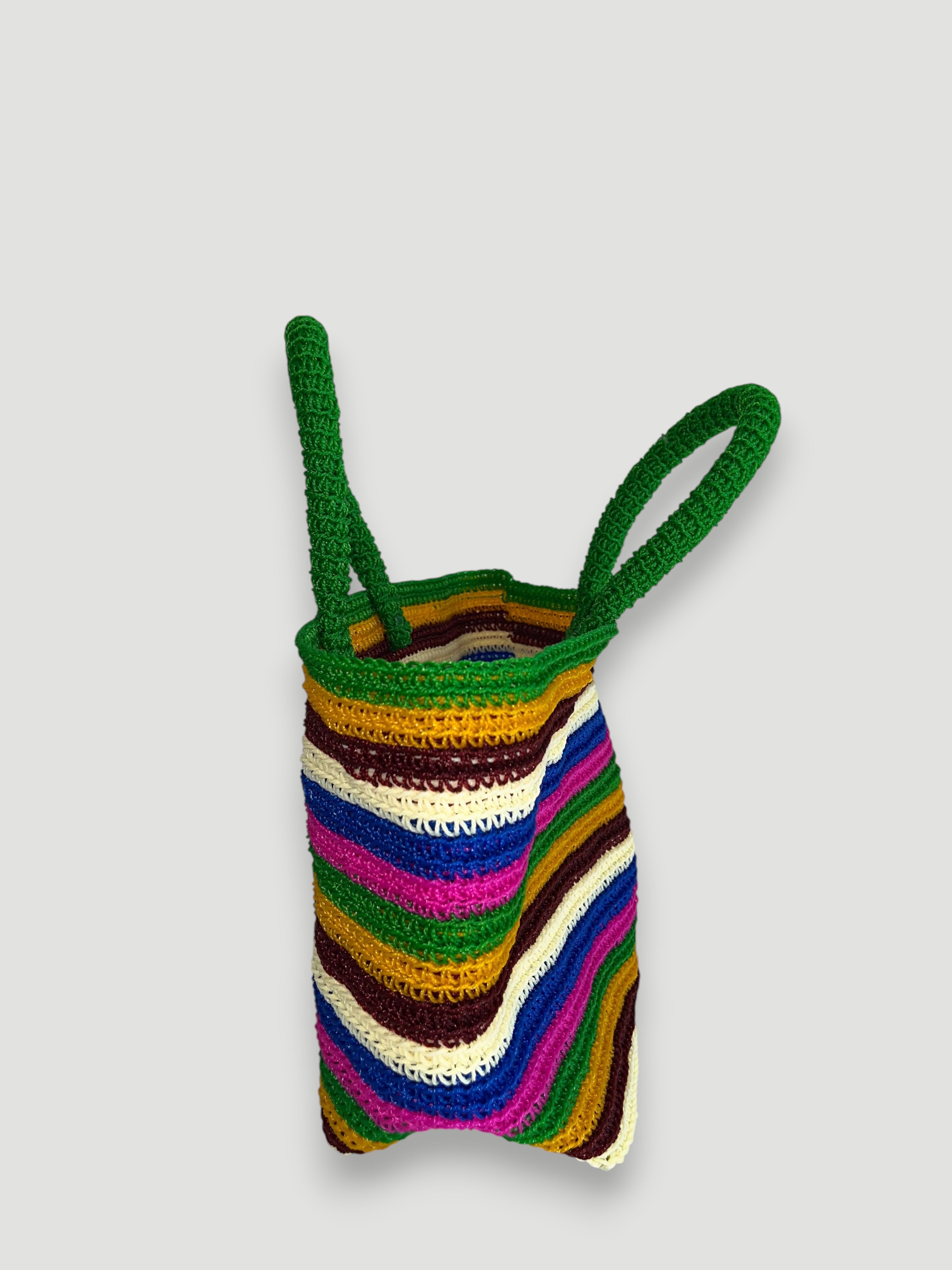 N°4SC - CROCHET BASKET BAG - MEDIUM - multicolors
