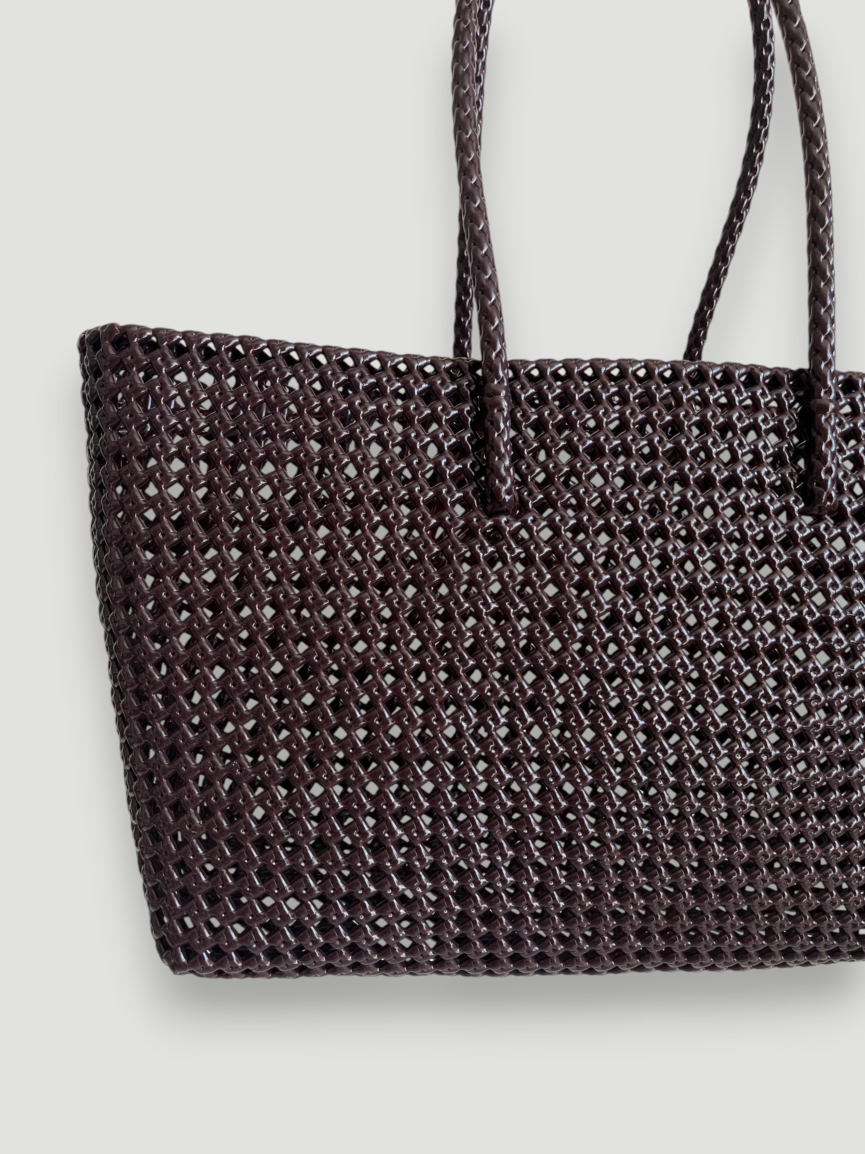 N°266L - SAC PANIER IMPARFAIT - GRAND - marron (anses décalées)