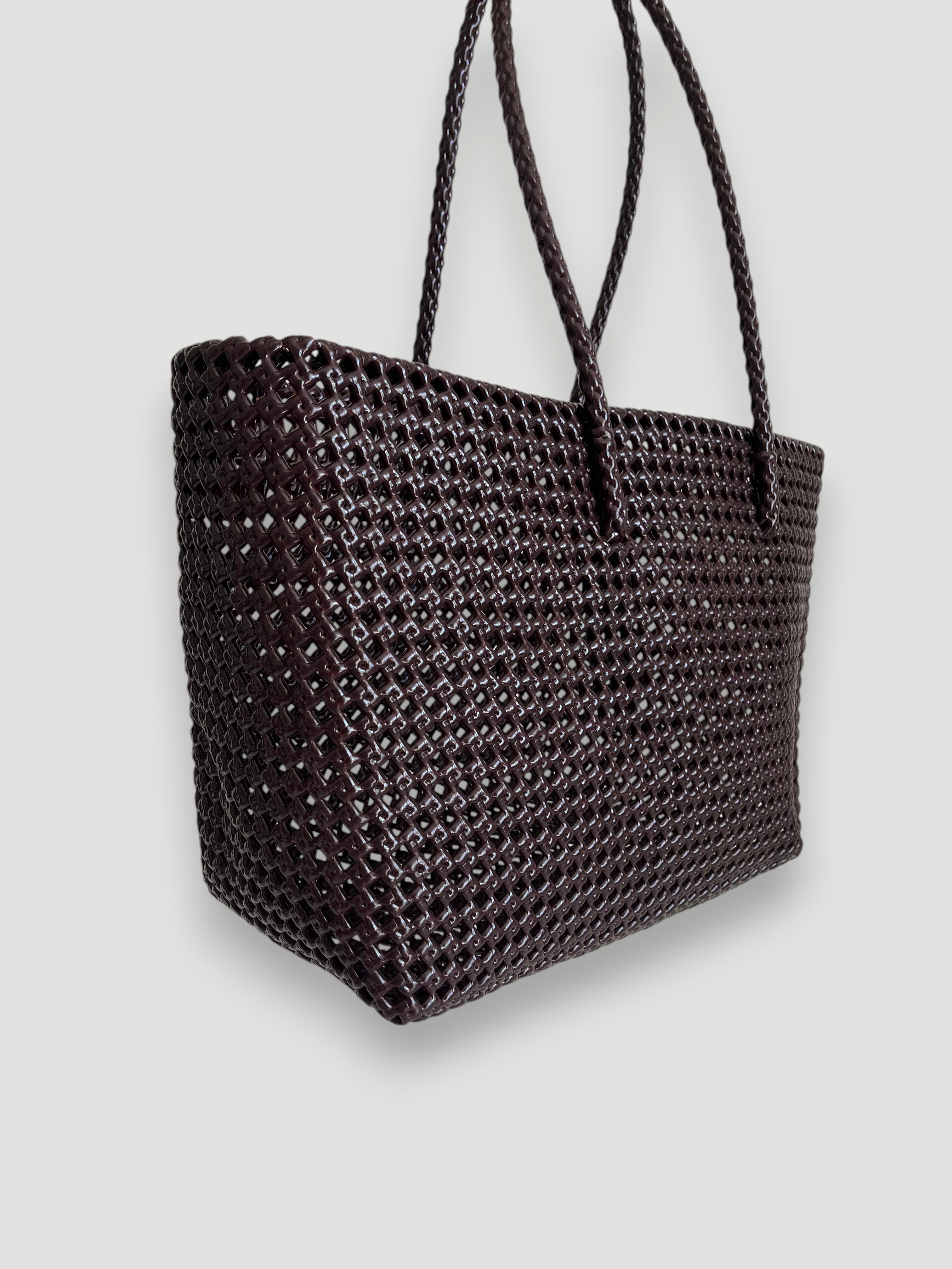 N°266L - SAC PANIER IMPARFAIT - GRAND - marron (anses décalées)