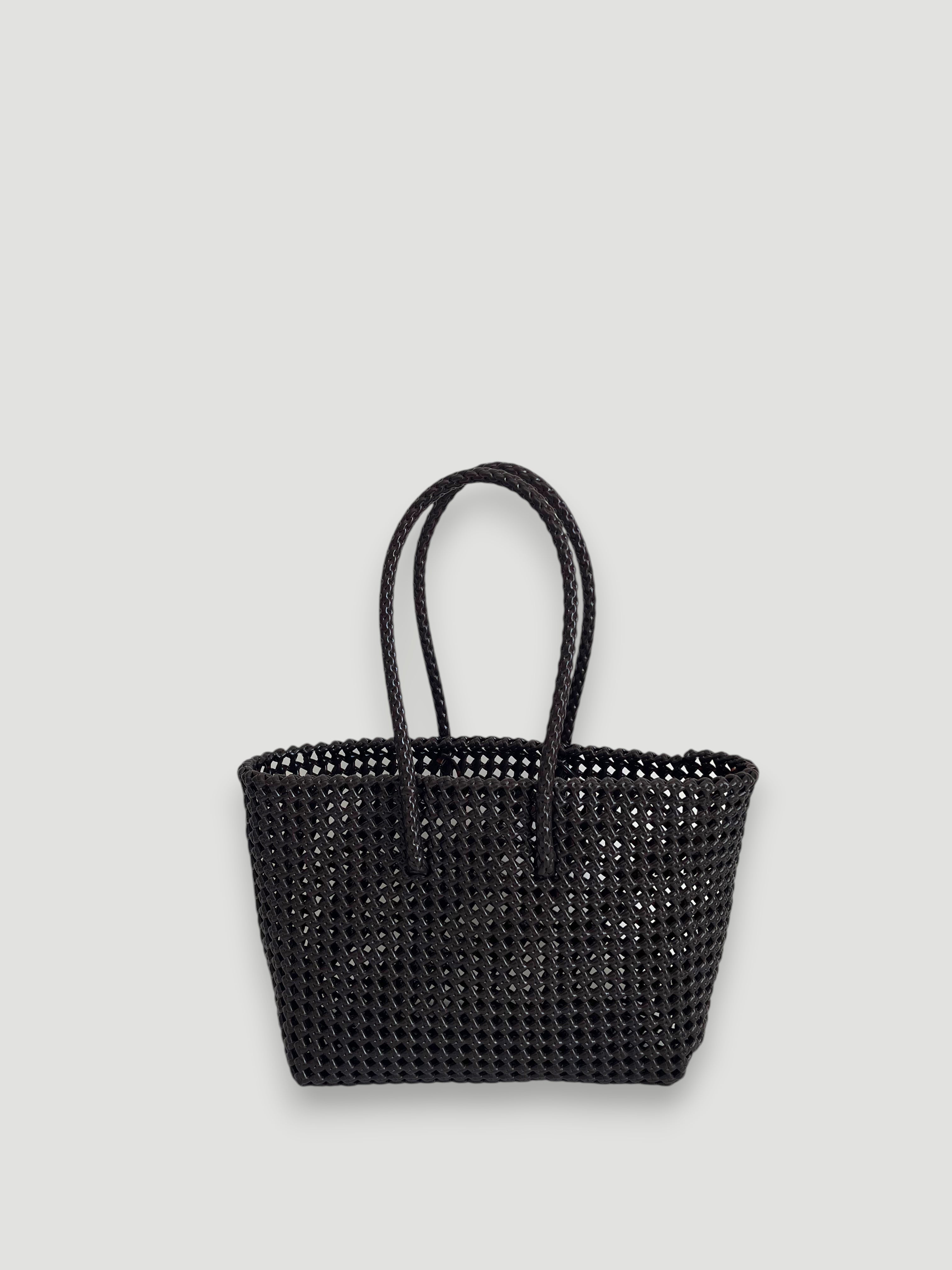 No. 266M - Hand-woven basket bag - medium - brown