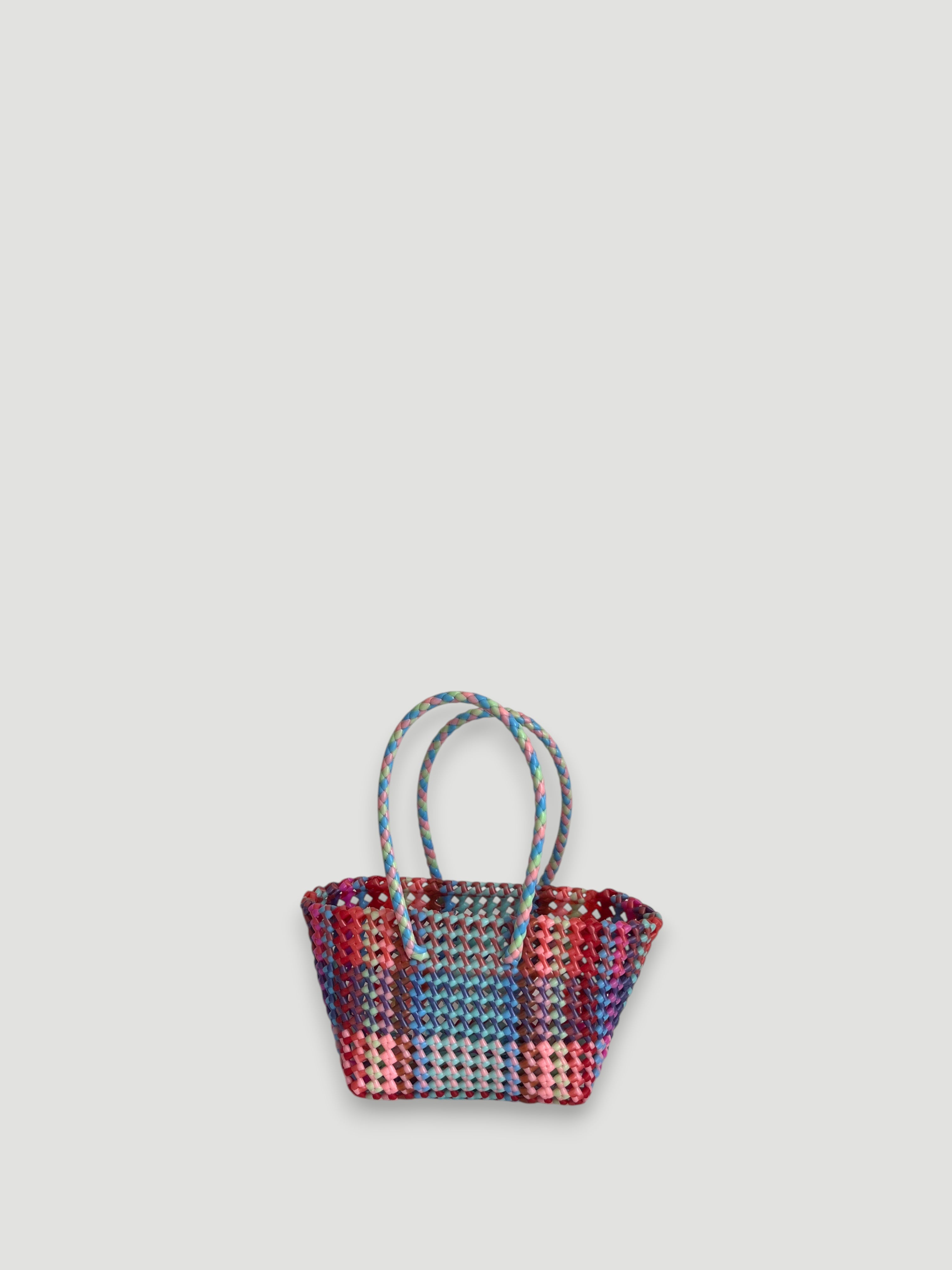 No. 100XS - HAND-WOVEN BASKET BAG - MINI - multicolored
