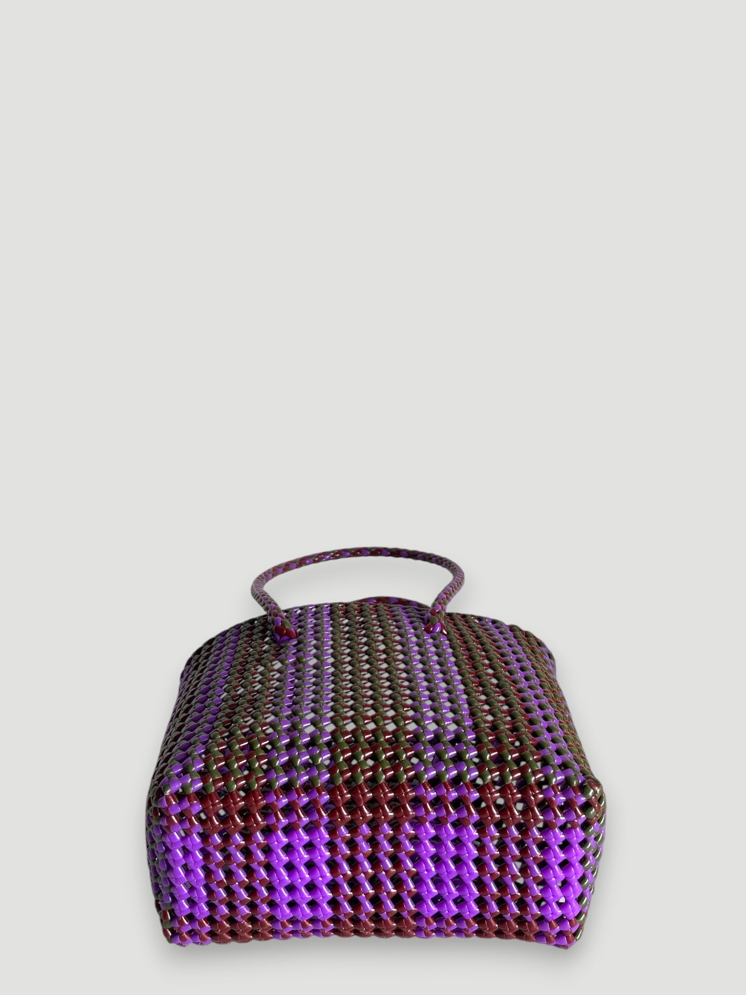 N°261S - SAC PANIER TRESSÉ MAIN - PETIT - multicolors
