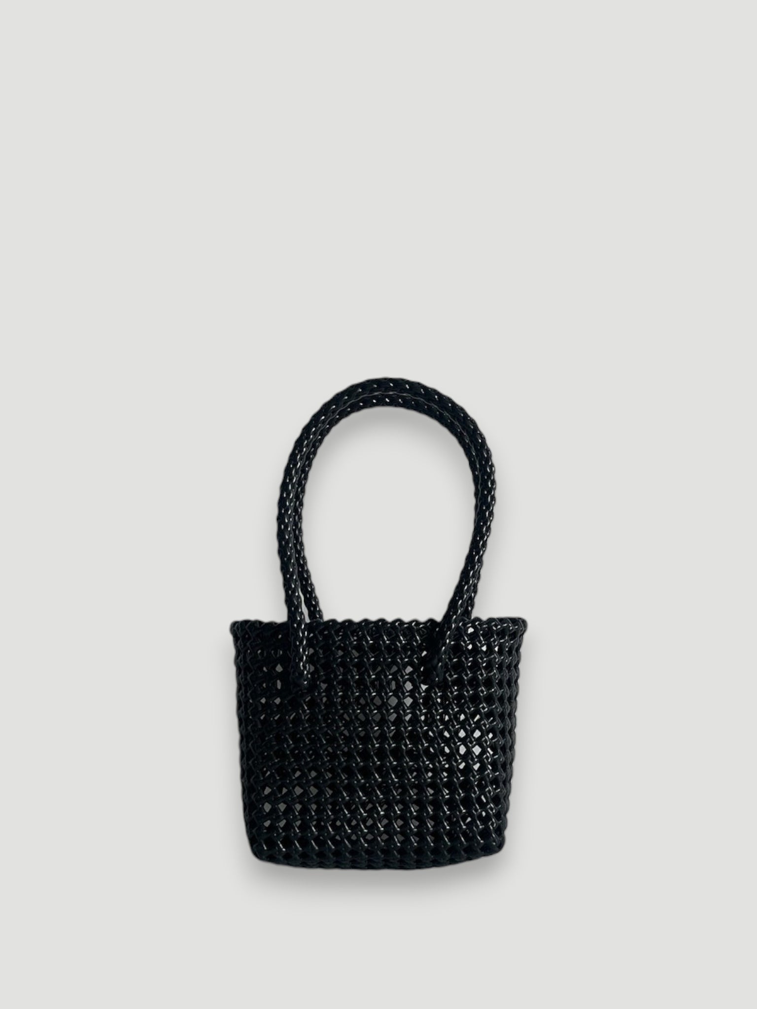 N°47XS - SAC PANIER TRESSÉ MAIN - MINI - noir