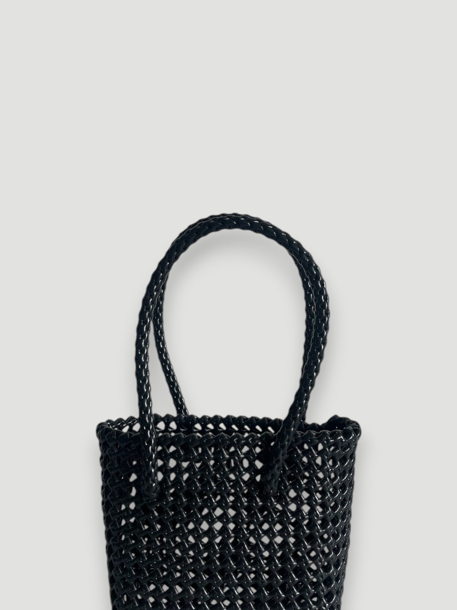 N°47XS - SAC PANIER TRESSÉ MAIN - MINI - noir