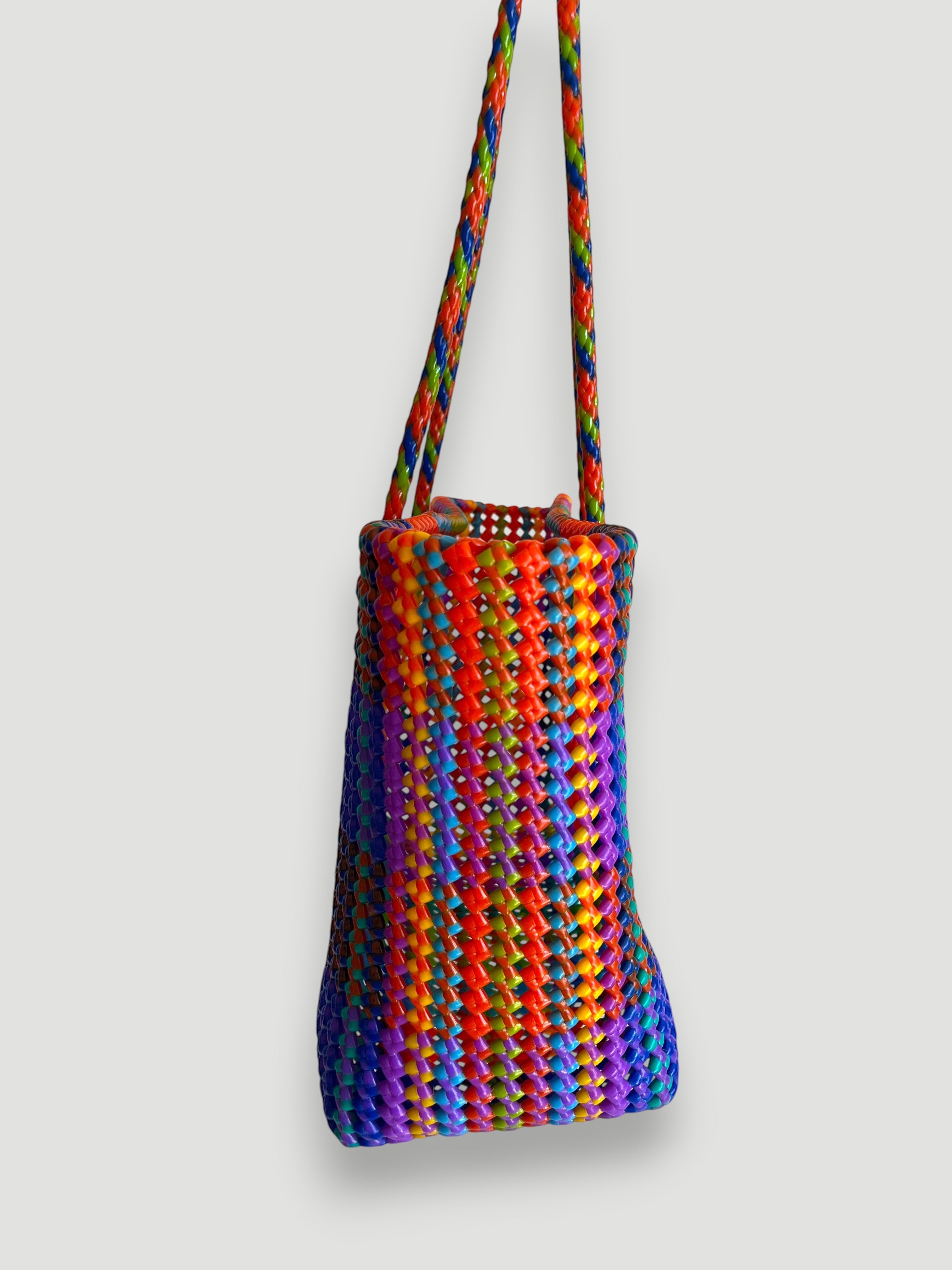 No. 494XL - Hand-braided basket bag - maxi - multicoloured