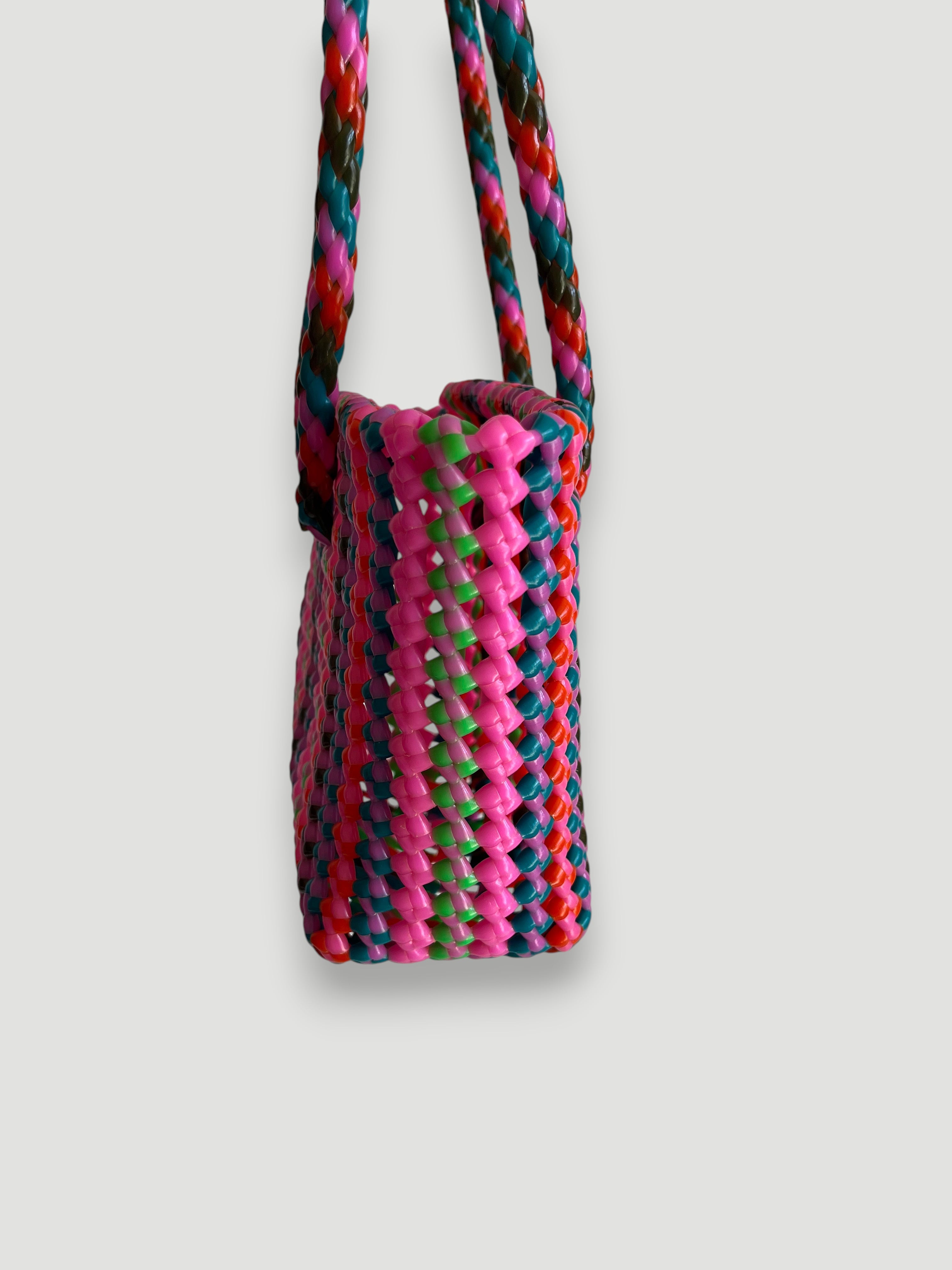 No. 504XS - Hand-woven basket bag - mini - multicolours