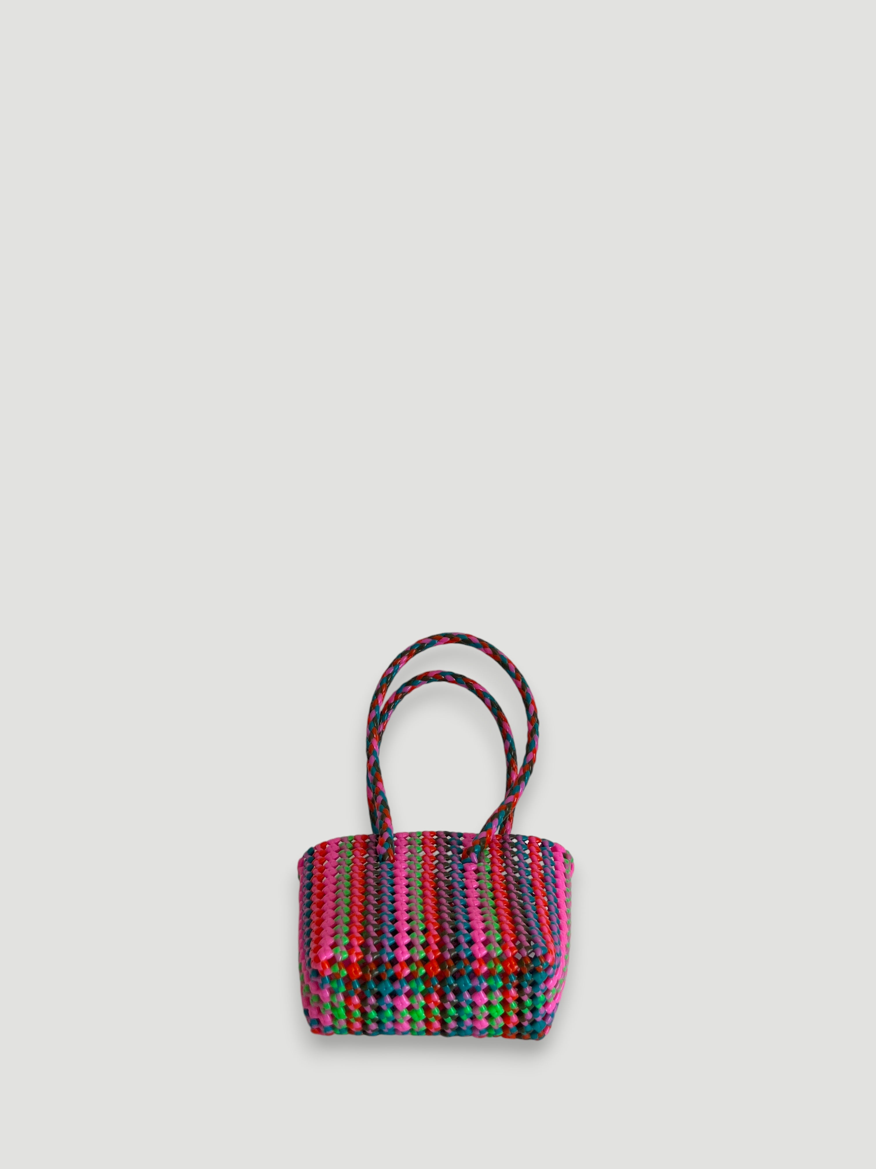 No. 504XS - Hand-woven basket bag - mini - multicolours