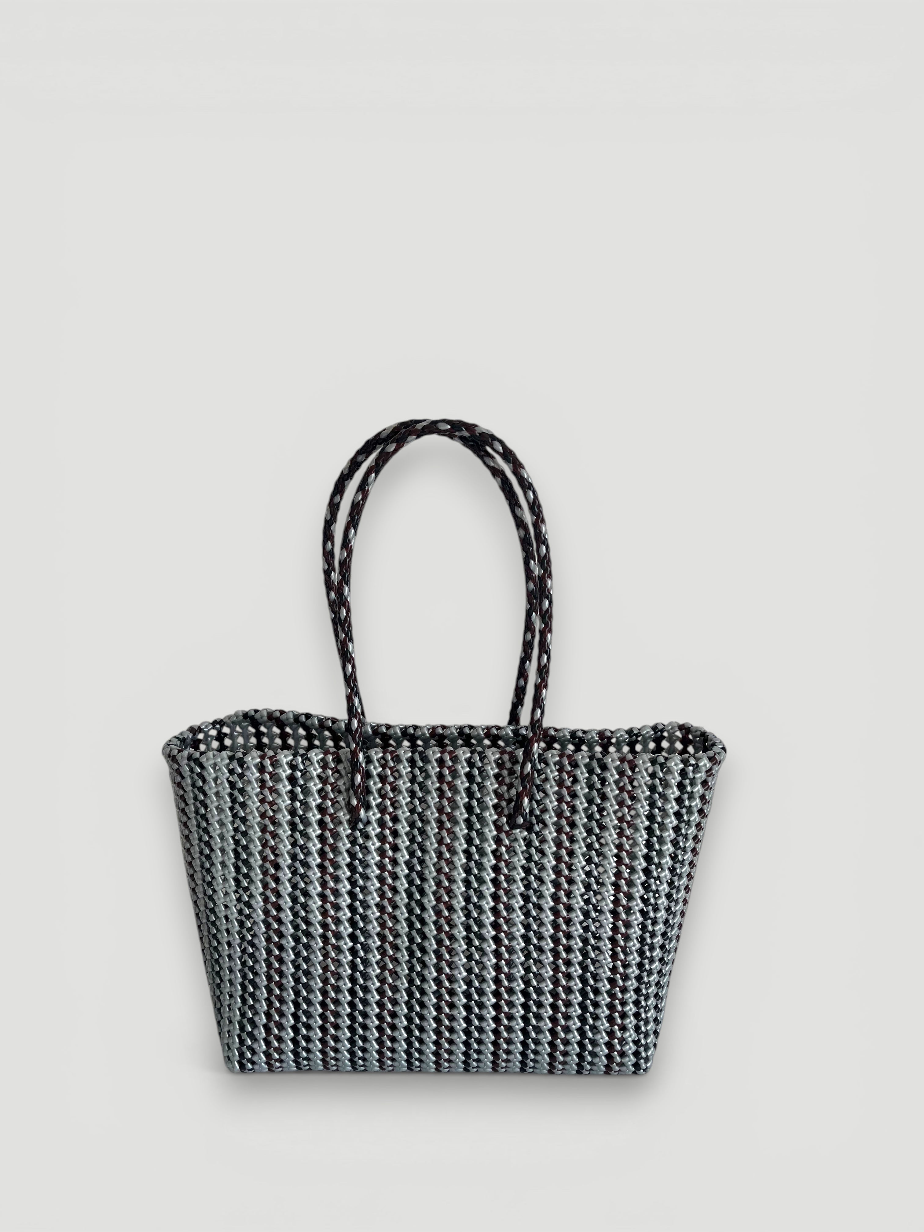 N°503L - SAC PANIER TRESSÉ  MAIN - GRAND - multicolors