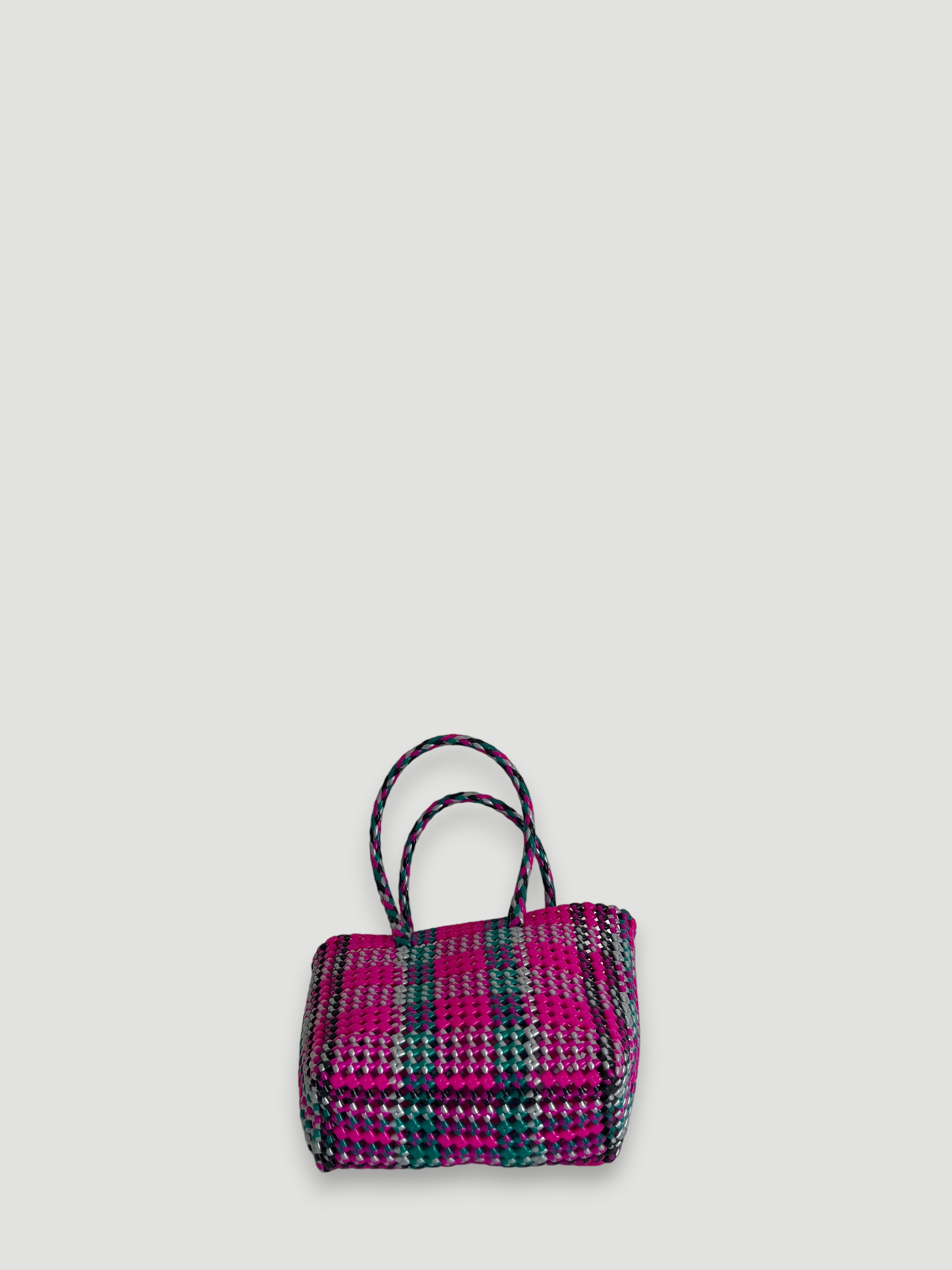 No. 508S - Hand-woven basket bag - small - multicoloured