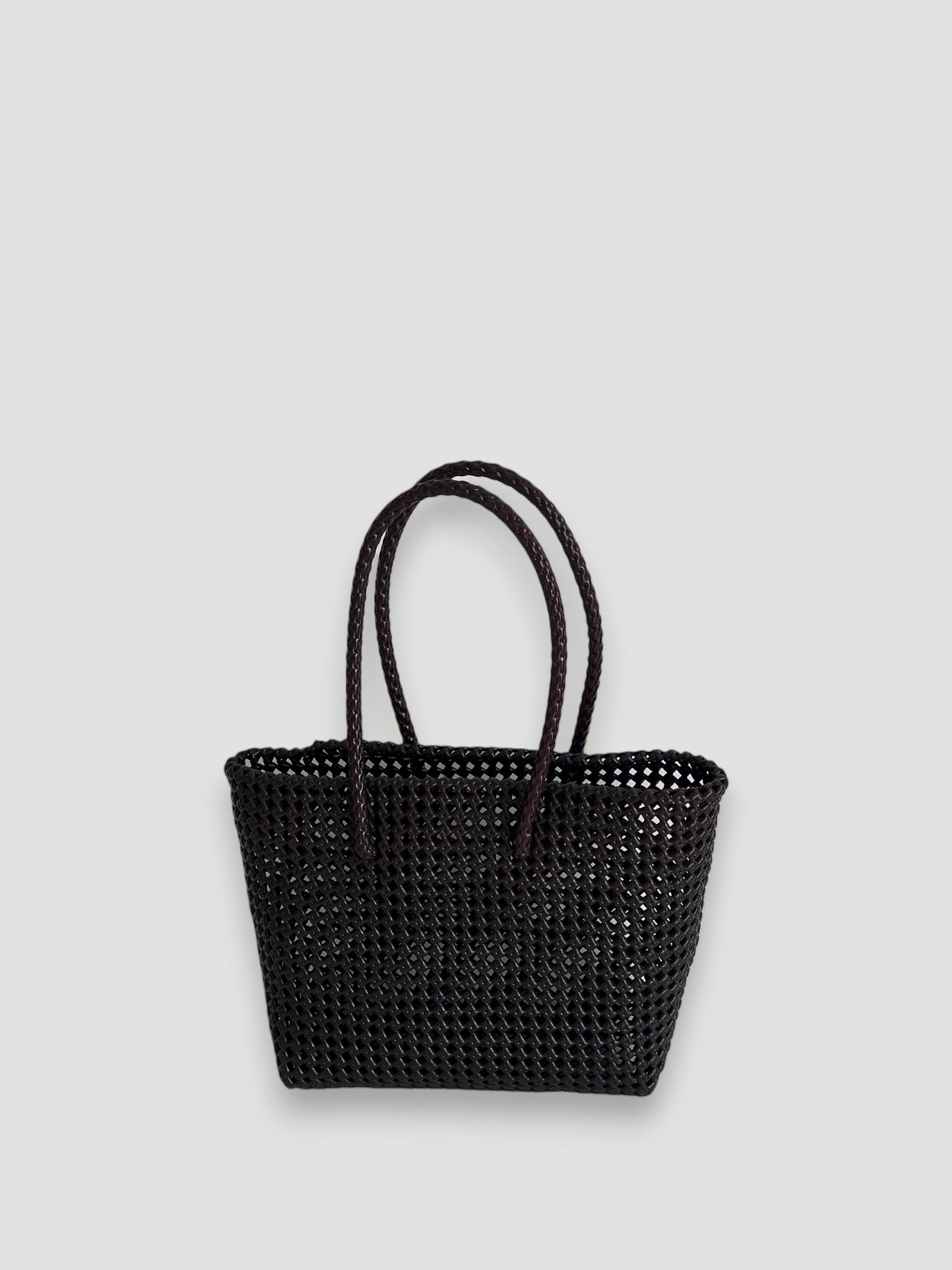 No. 266M - Hand-woven basket bag - medium - brown
