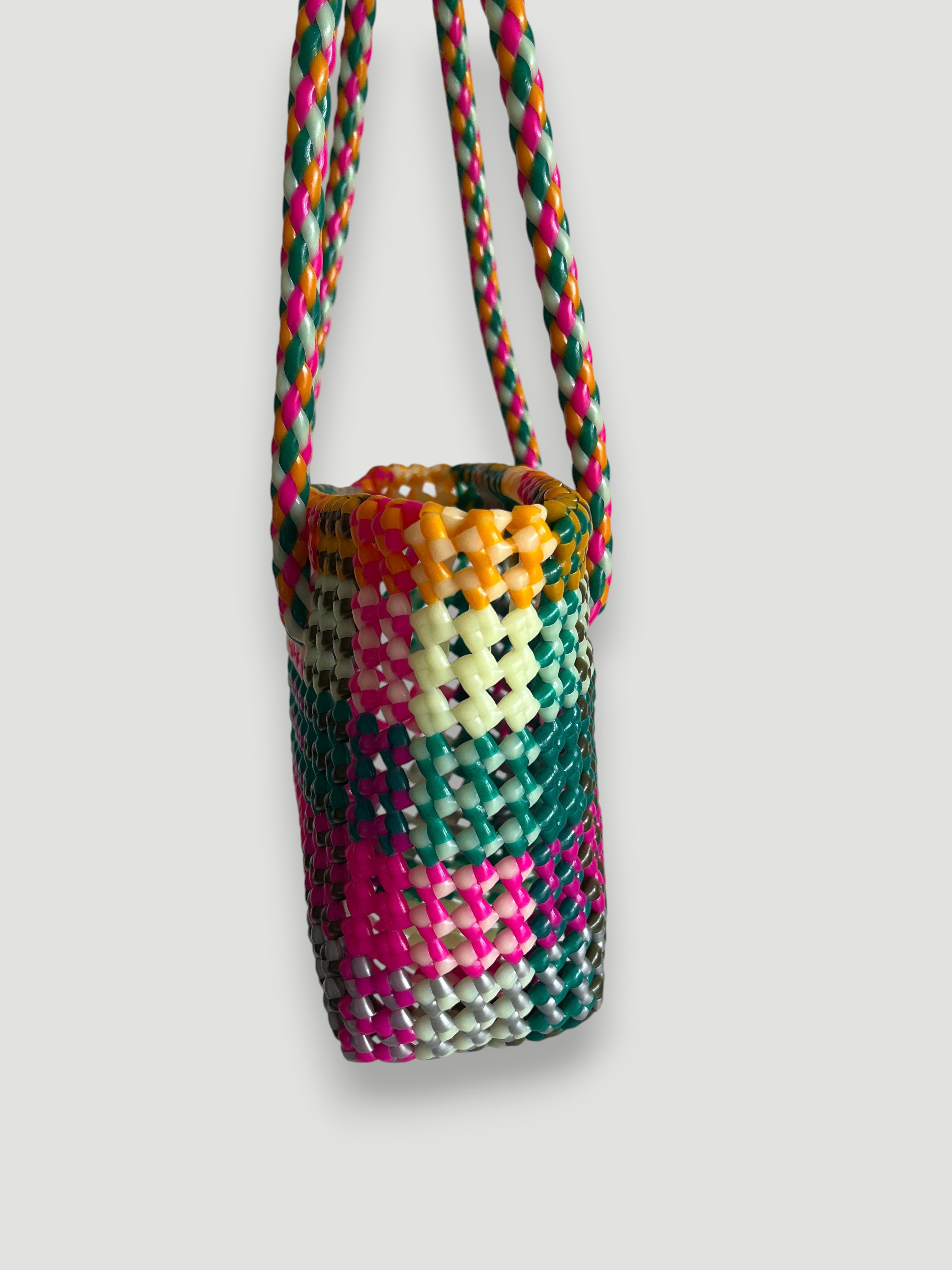 N°515XS - HAND-WOVEN BASKET BAG - MINI - multicolor