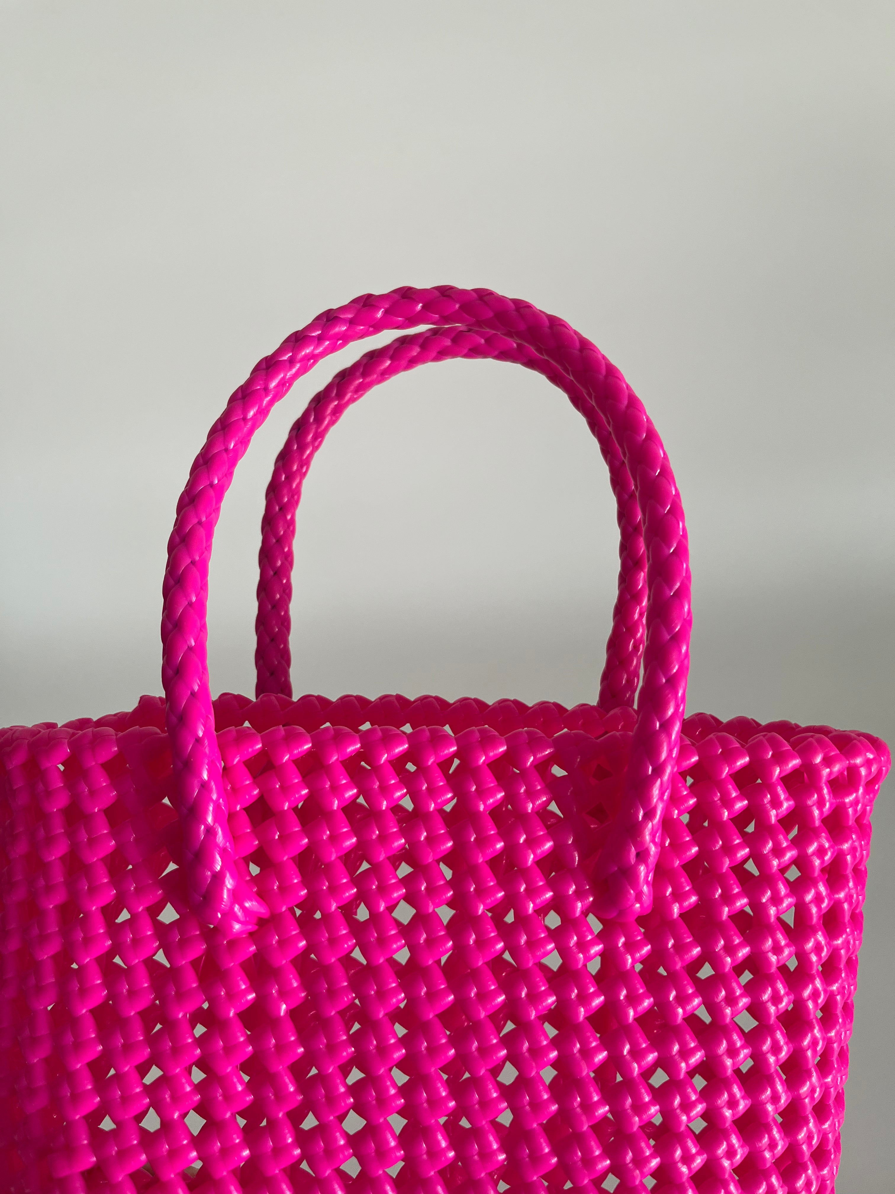 N°38XS - SAC PANIER IMPARFAIT - MINI - rose fluo