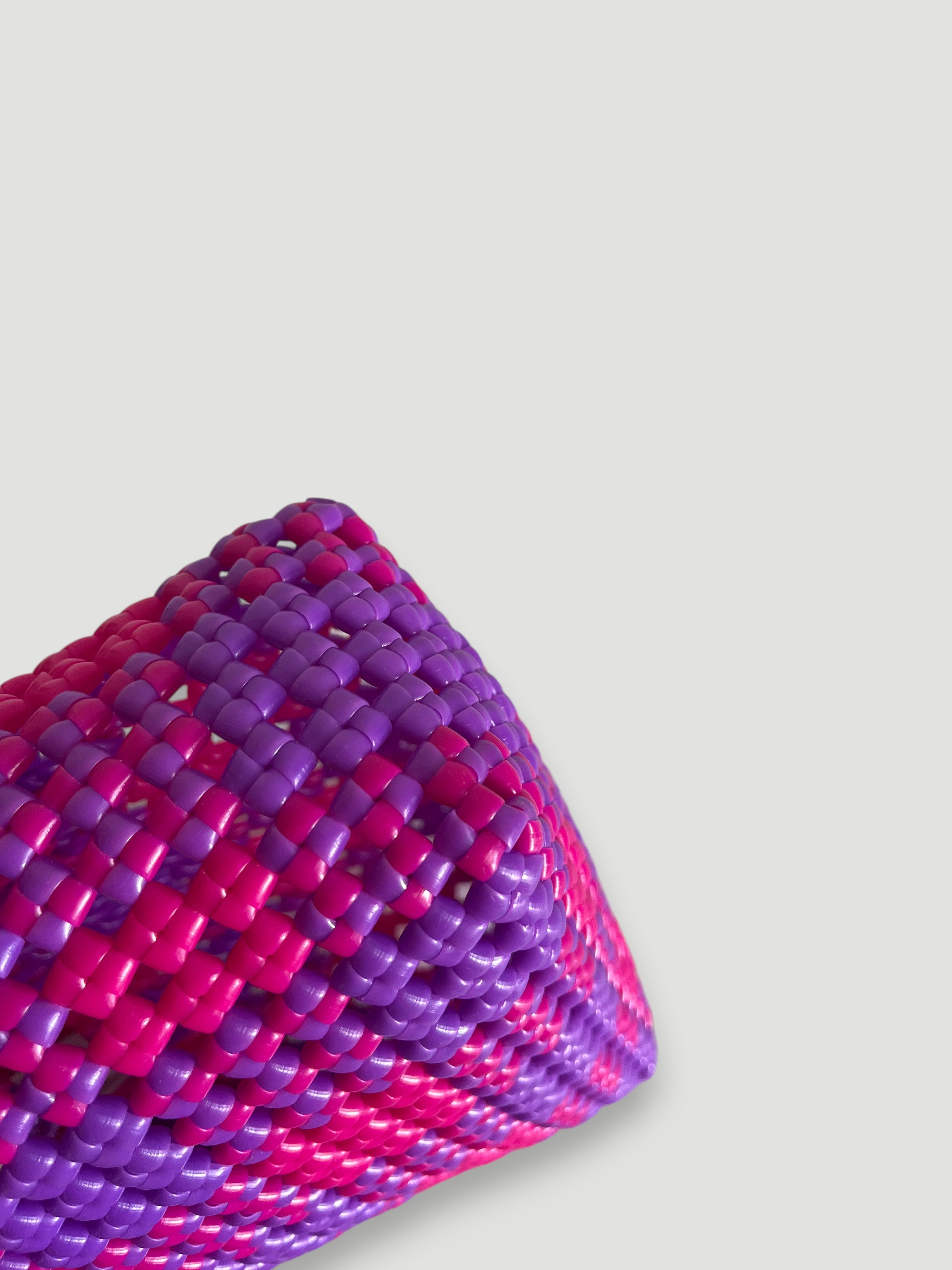 No. 9XS - IMPERFECT BASKET BAG - MINI - dark pink &amp; purple