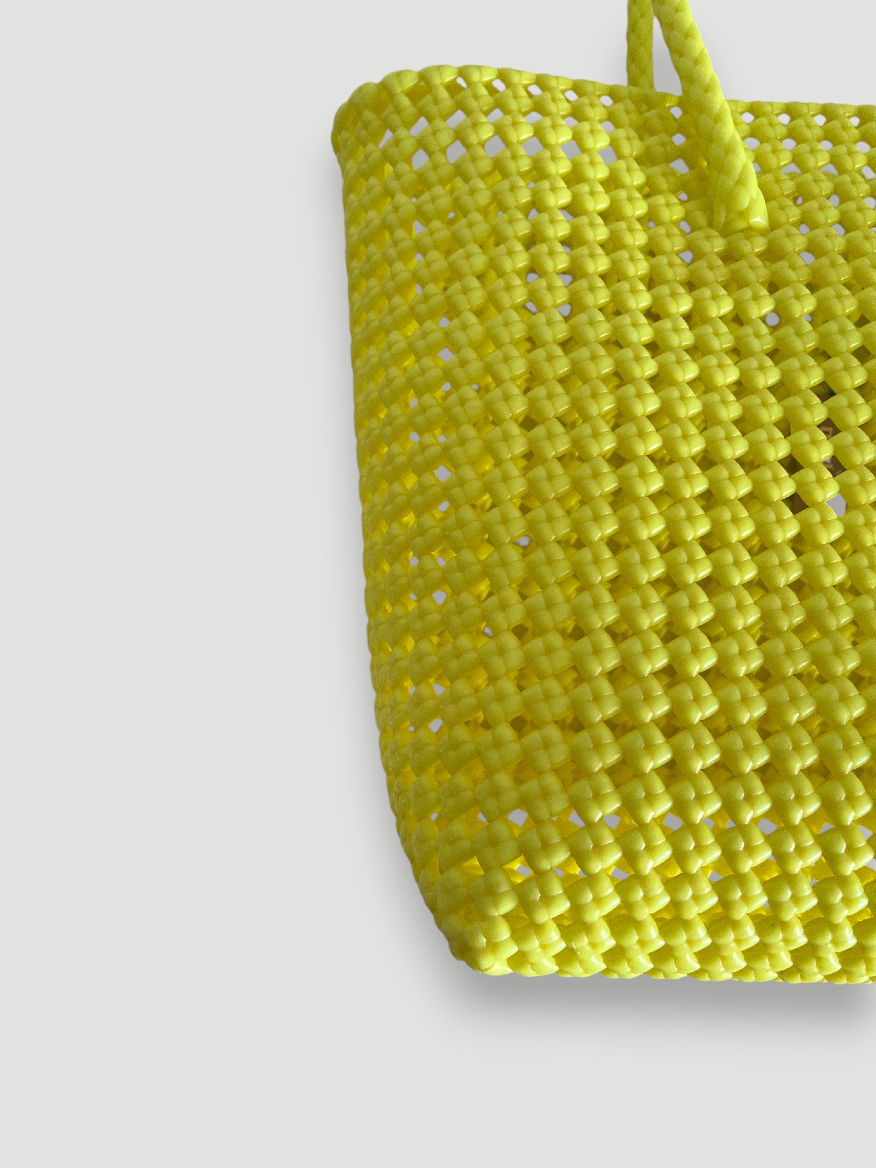 N°40M - SAC PANIER ARCHIVES - MOYEN - jaune fluo