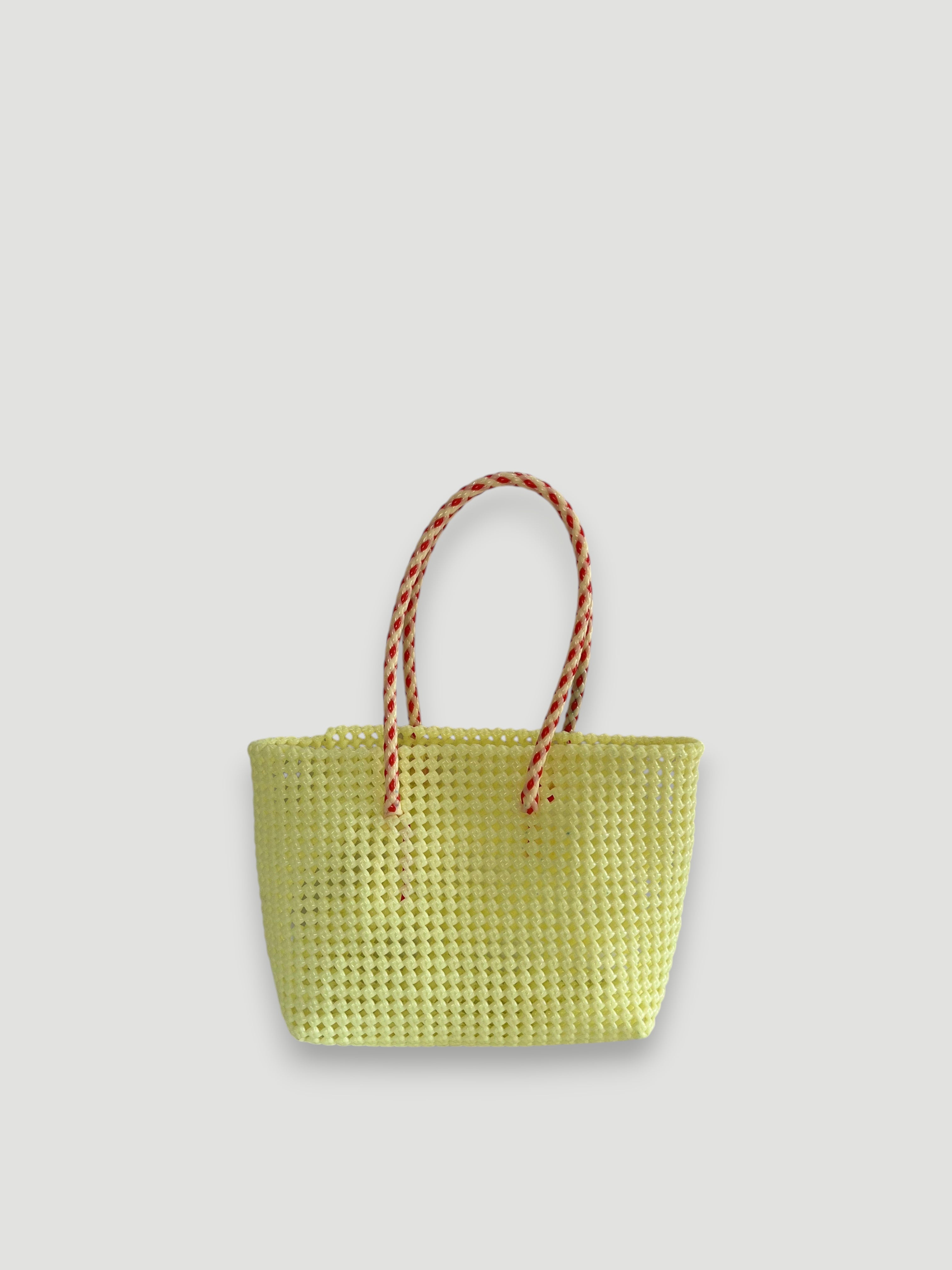 N°316M - SAC PANIER TRESSÉ MAIN - MOYEN - écru