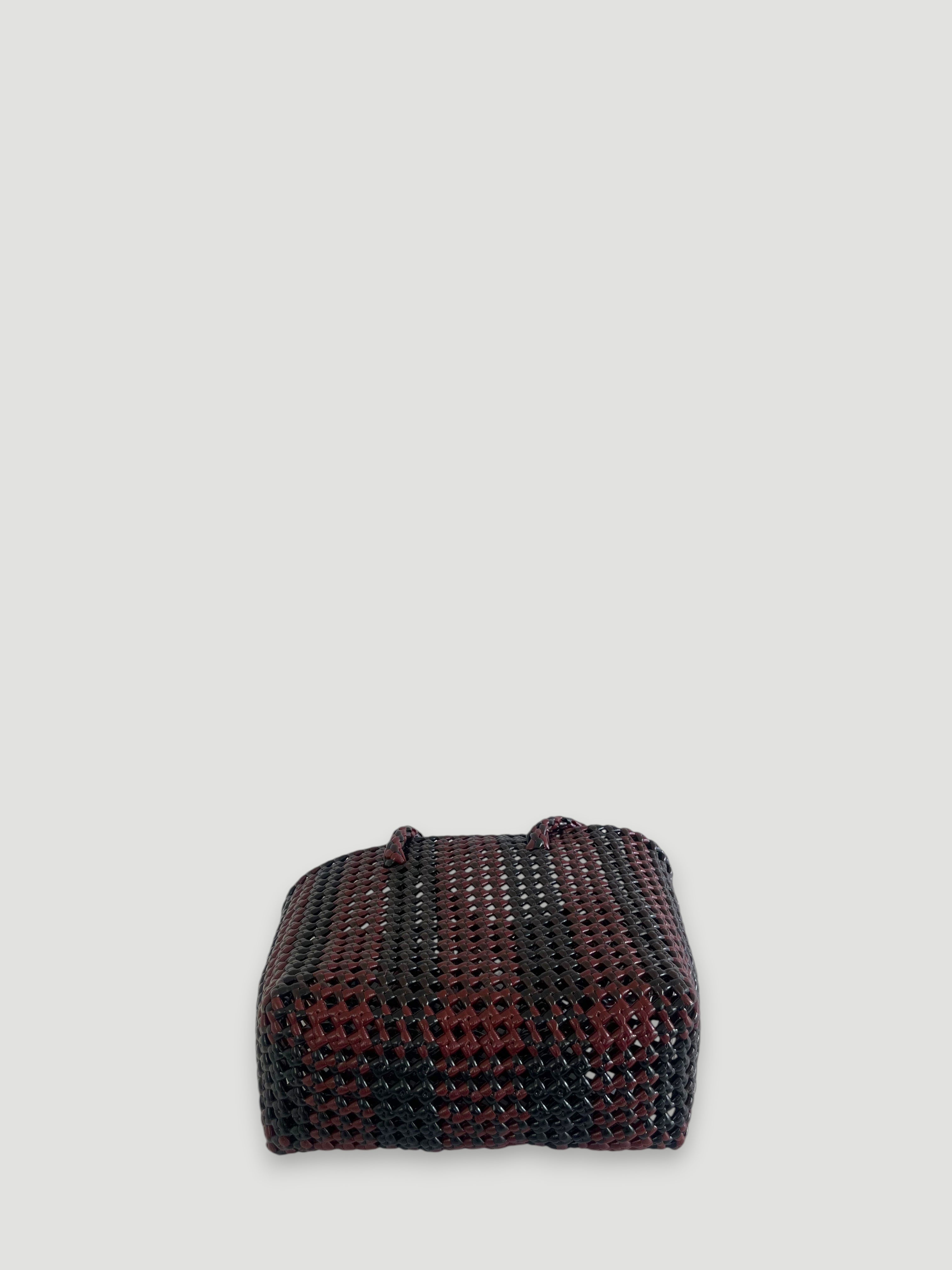 N°293S - SAC PANIER TRESSÉ MAIN - PETIT - multicolors