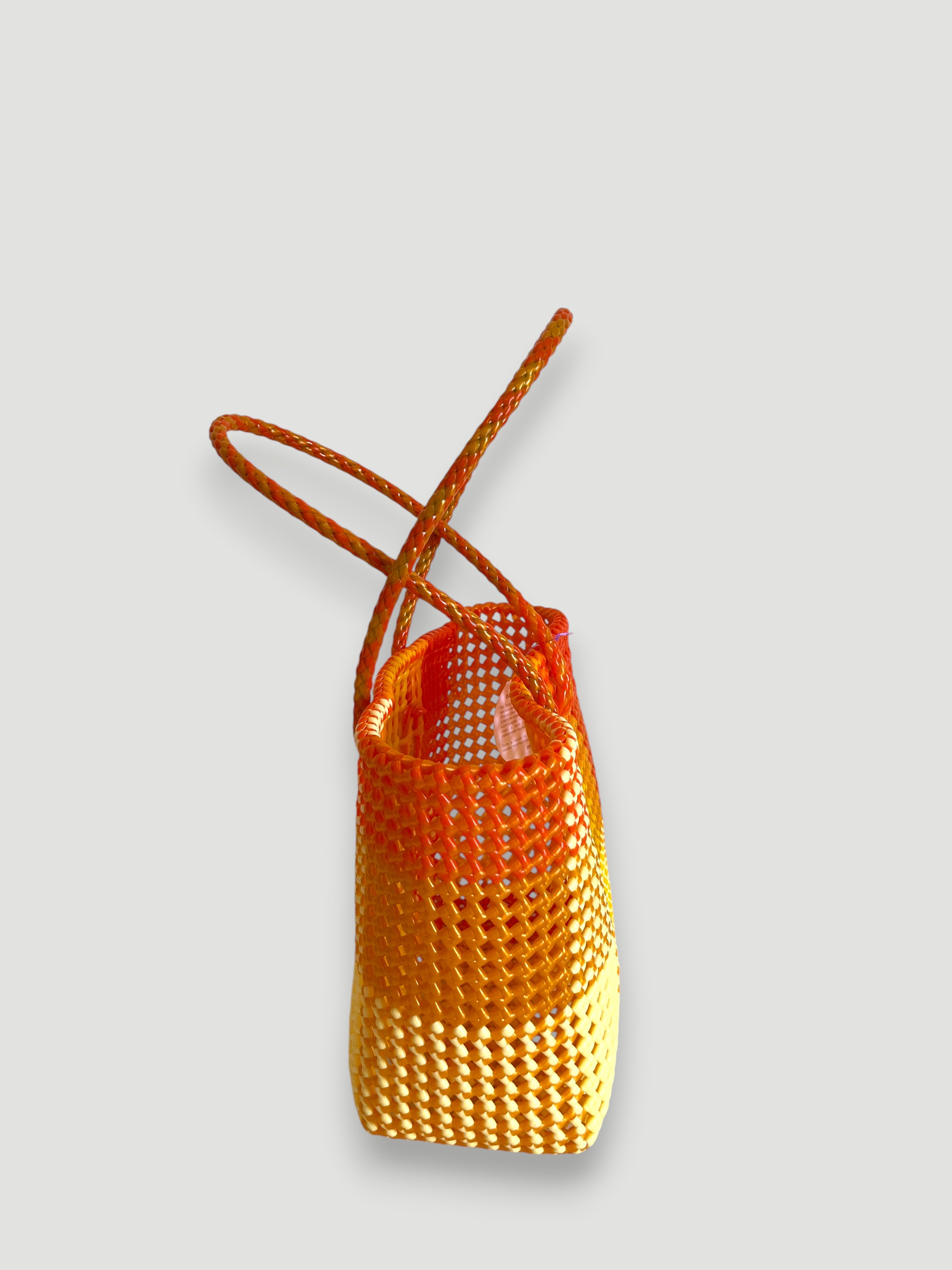 N°334M - SAC PANIER TRESSÉ MAIN - MOYEN - multicolors