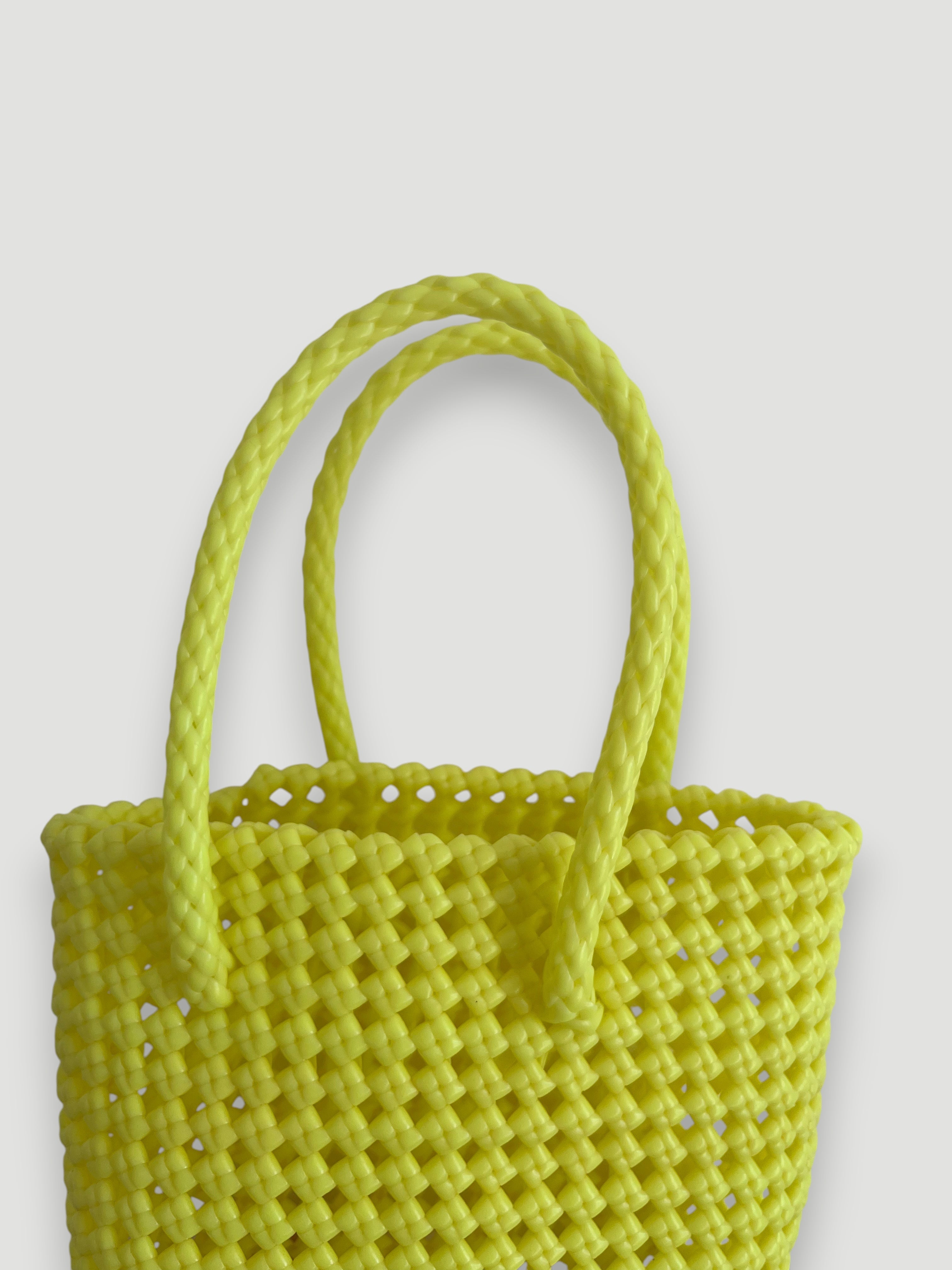 N°40XS - SAC PANIER IMPARFAIT - MINI - jaune fluo
