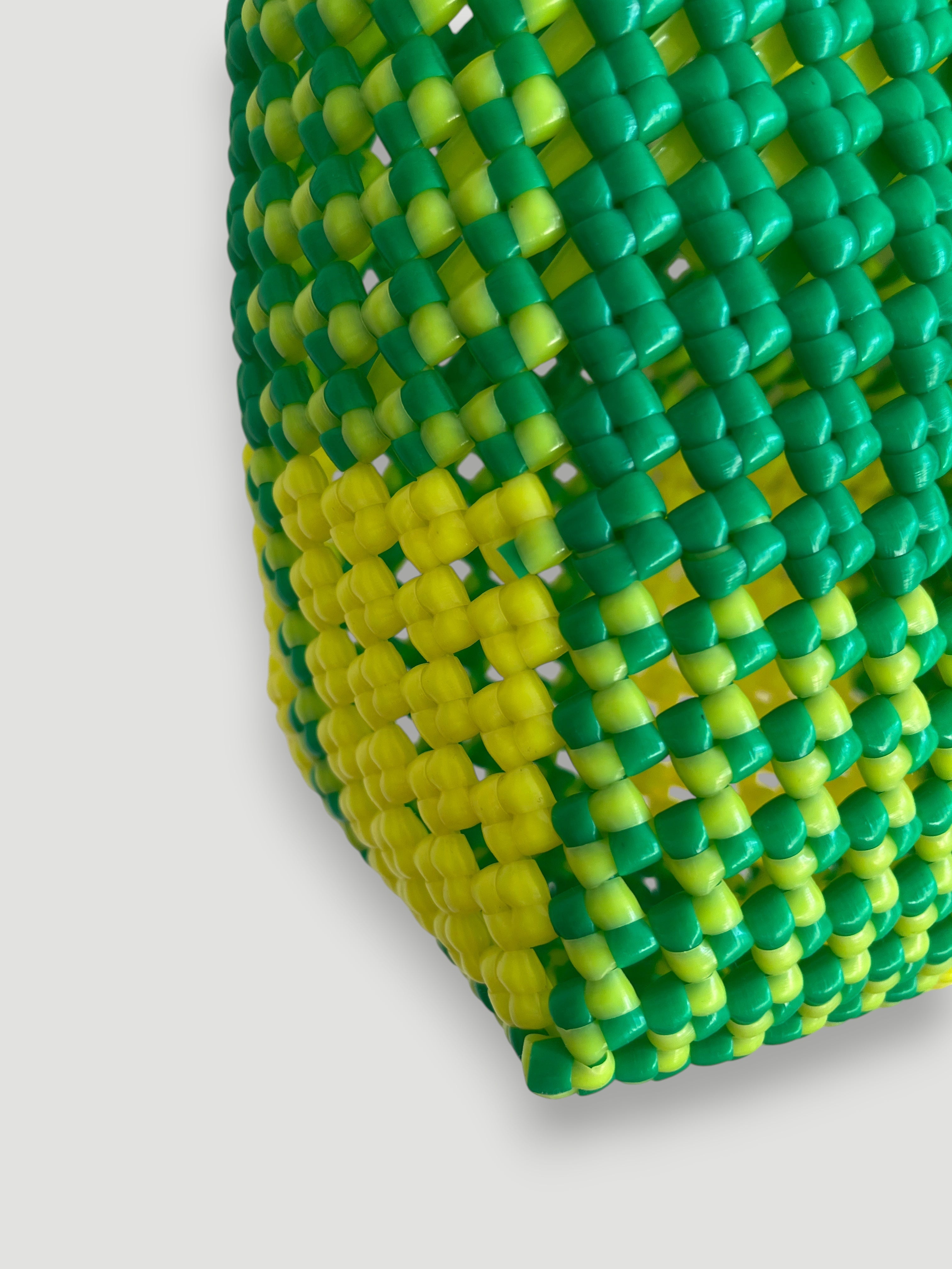 No. 29S - IMPERFECT BASKET BAG - SMALL - neon yellow & neon green