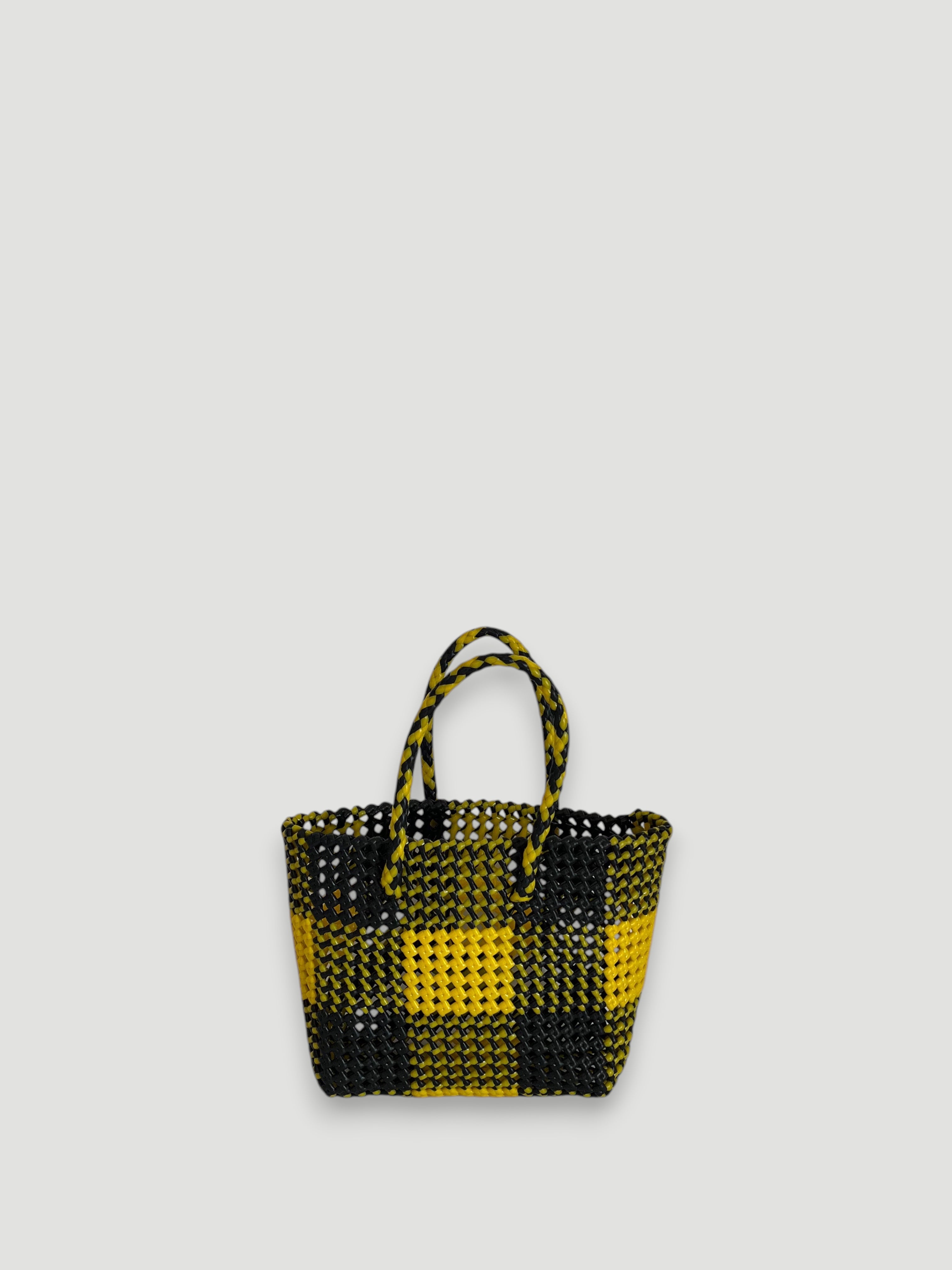 N°57S - SAC PANIER ARCHIVES - PETIT - jaune & noir