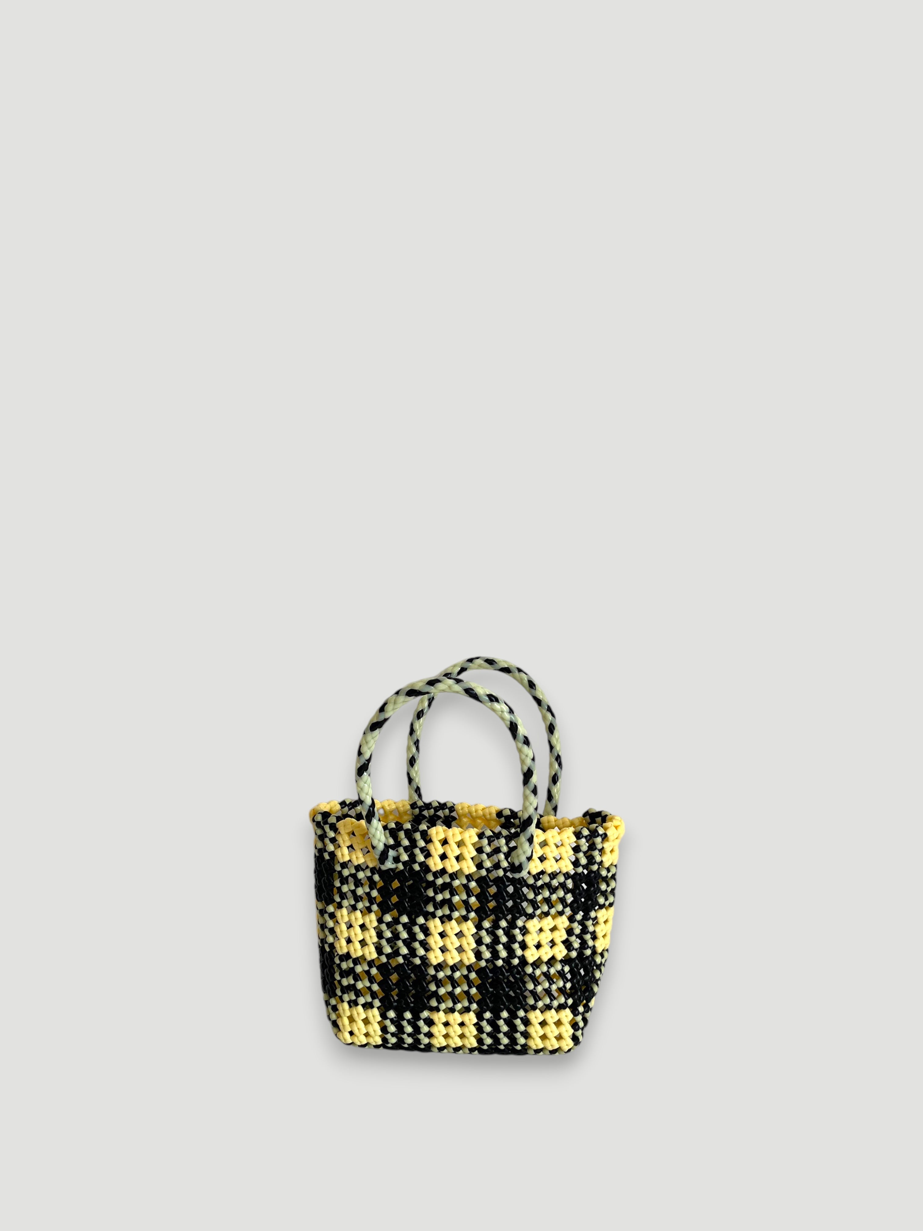 N°36XS - SAC PANIER ARCHIVES - MINI - noir & crème